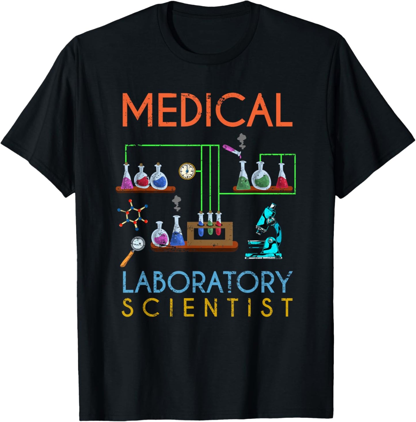 Lab Technologist Science Geek Medical Laboratory Scientist T-Shirt - T-Shirt | Black
