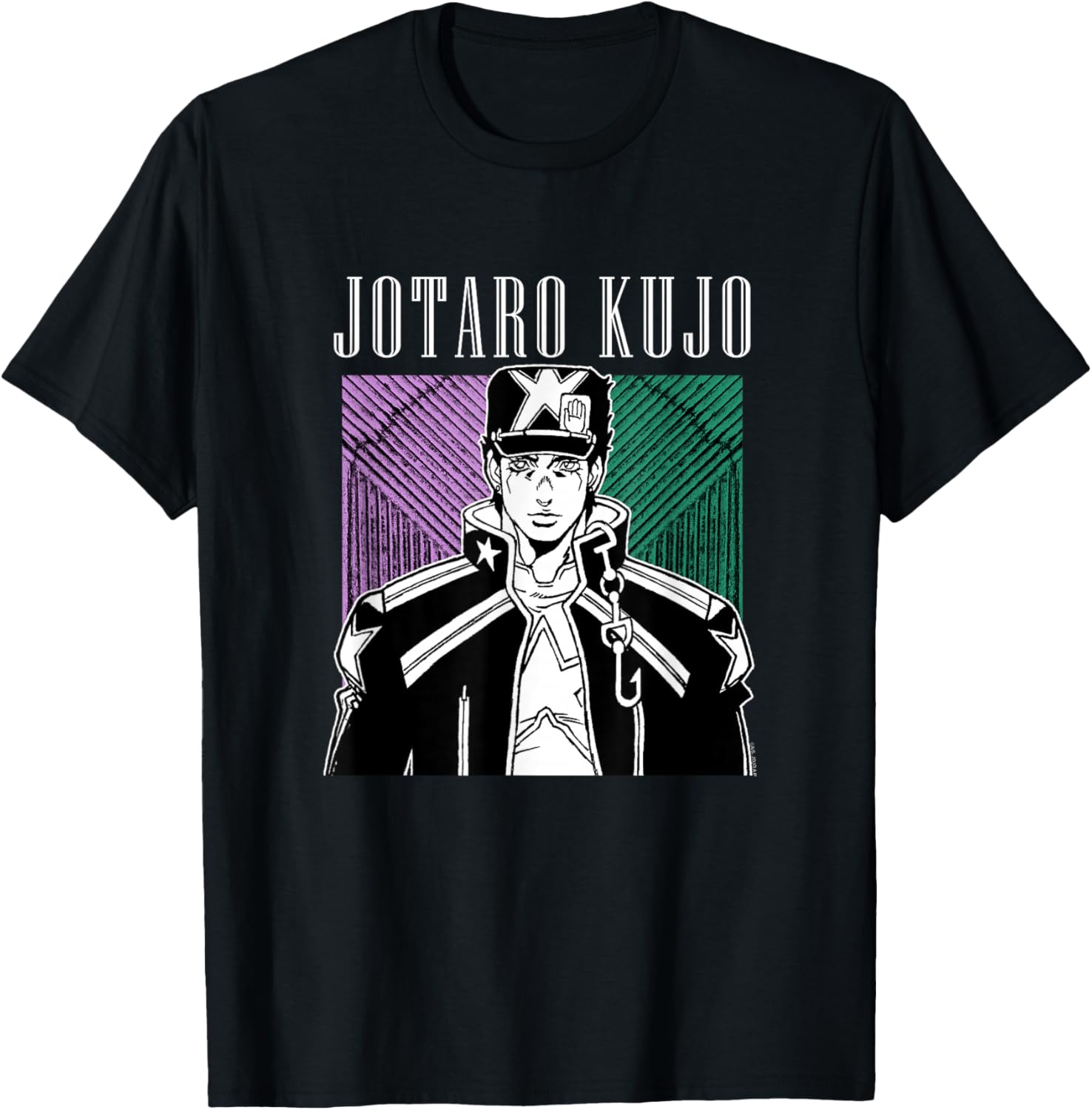 JoJo Part 6 Stone Ocean Jotaro Kujo Star Platinum The World T-Shirt - T-Shirt | Black