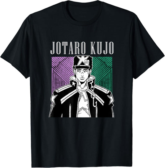 JoJo Part 6 Stone Ocean Jotaro Kujo Star Platinum The World T-Shirt - T-Shirt | Black