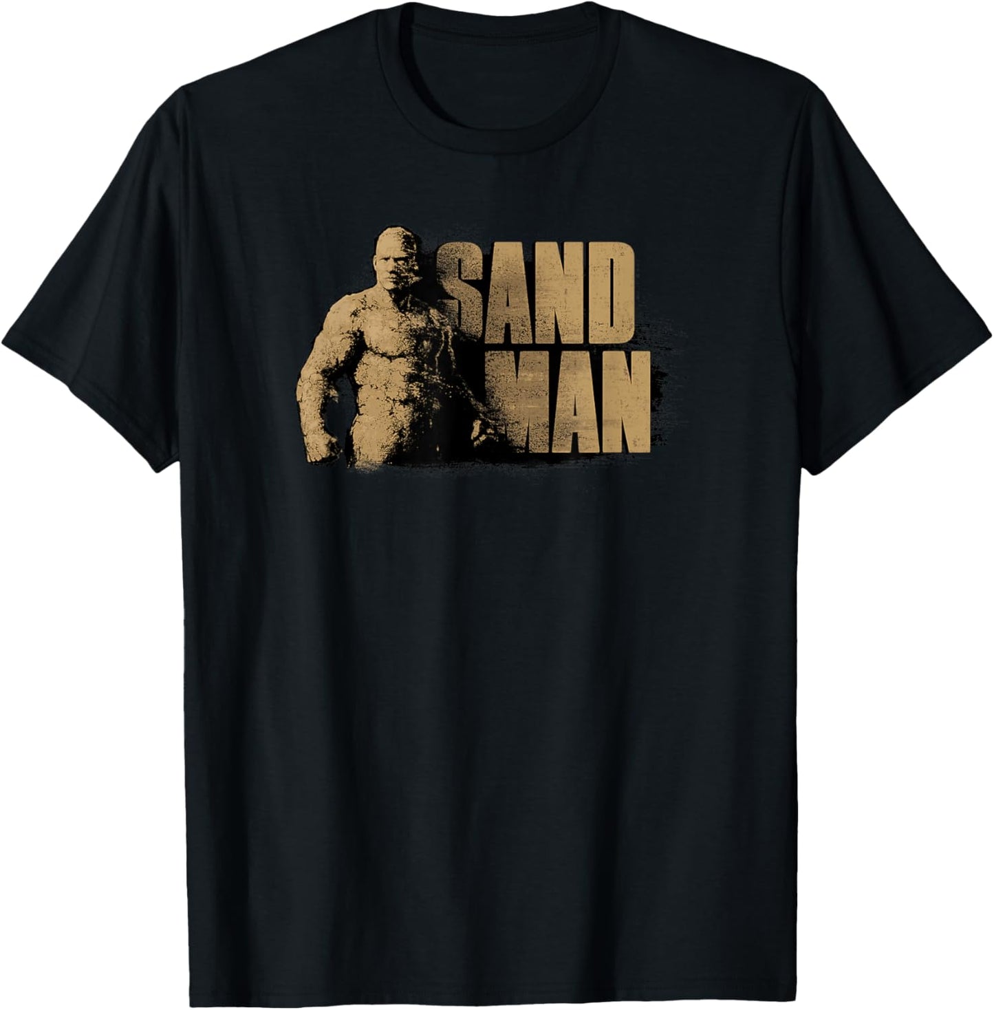 Marvel Spider-Man No Way Home Sandman Text Stack T-Shirt - T-Shirt | Black