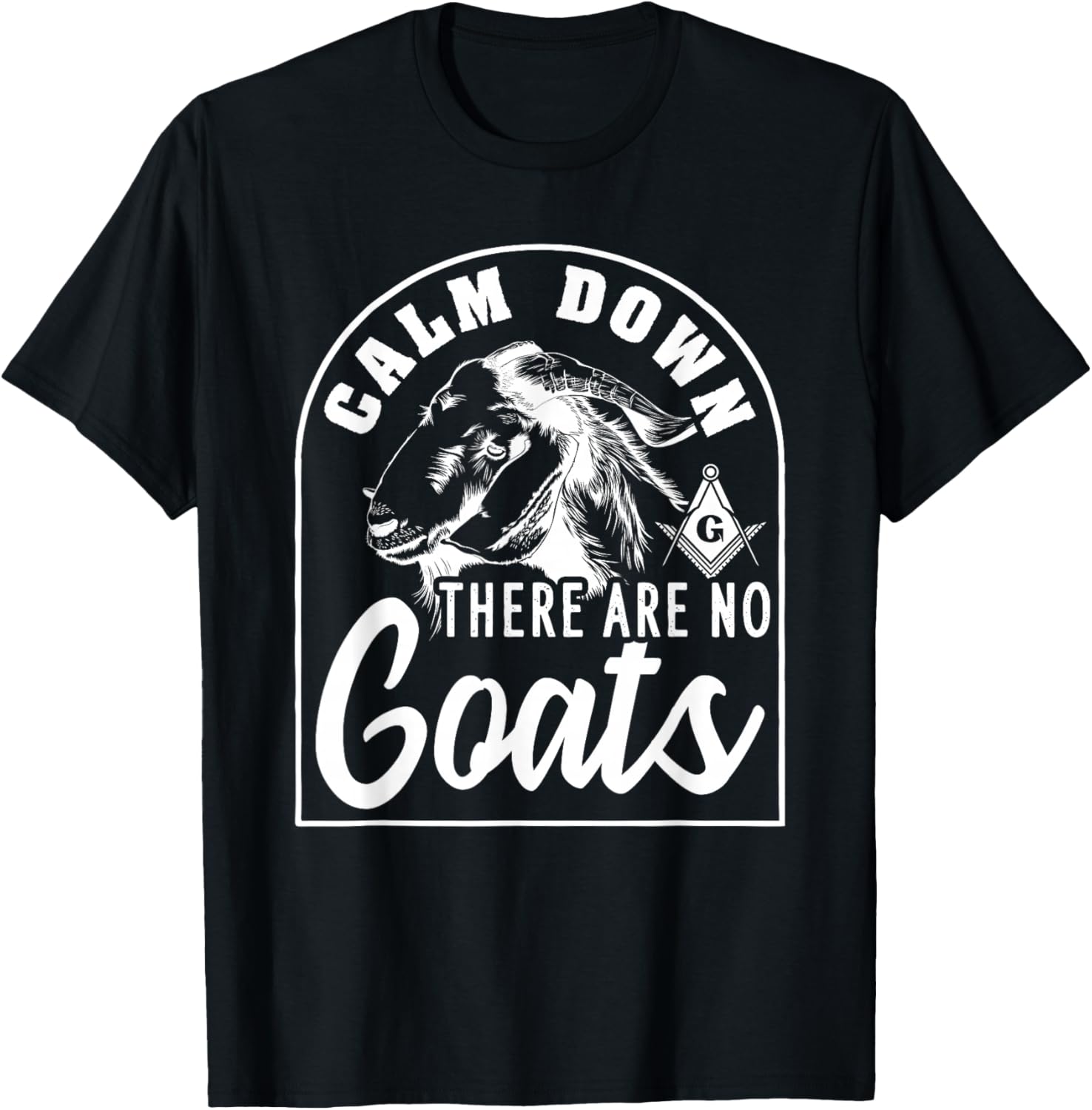 Freemasonry Goat Conspiracy Design T-Shirt - T-Shirt | Black
