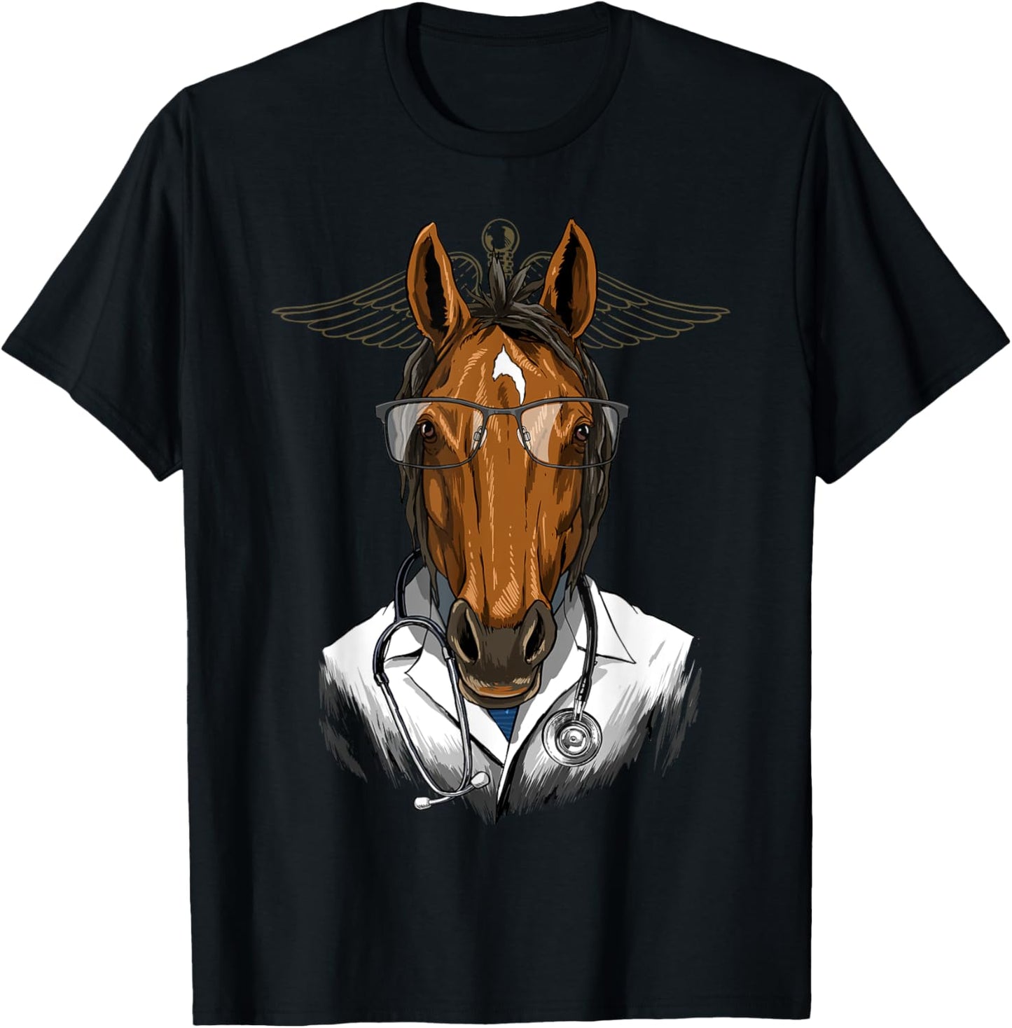 Horse Doctor Vet Veterinarian Animal Lover T-Shirt - T-Shirt | Black