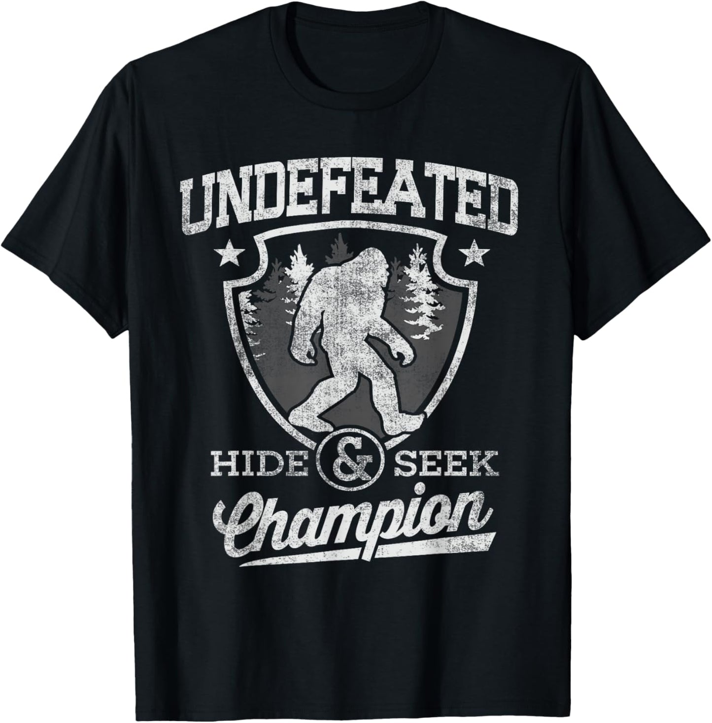 Bigfoot hide and seek champion Shirt for Sasquatch Men Kids T-Shirt - T-Shirt | Black
