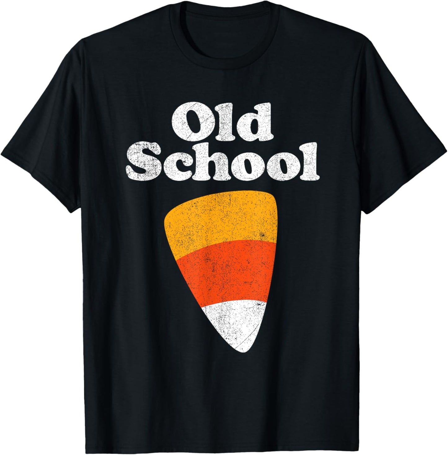 Old School Halloween Candy Corn Funny 70's 80's Costume T-Shirt - T-Shirt | Black