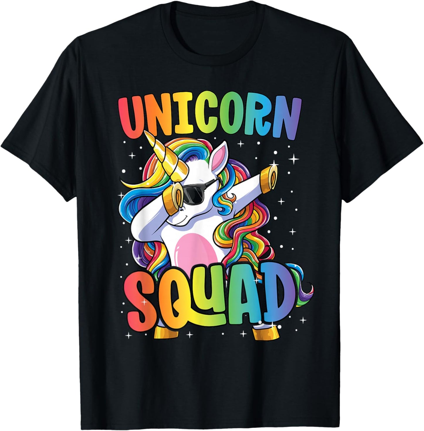 Unicorn Squad Shirt Boys Girls Dabbing Unicorn T-Shirt - T-Shirt | Black