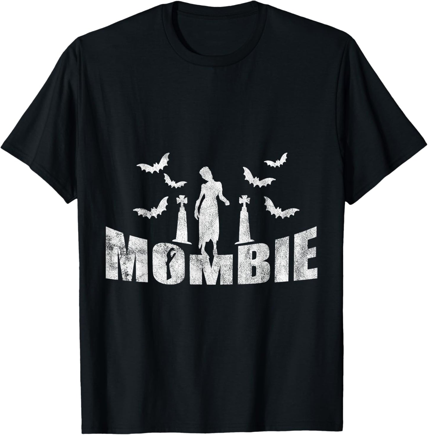 Halloween Mombie Mother Loves Zombie T-Shirt - T-Shirt | Black