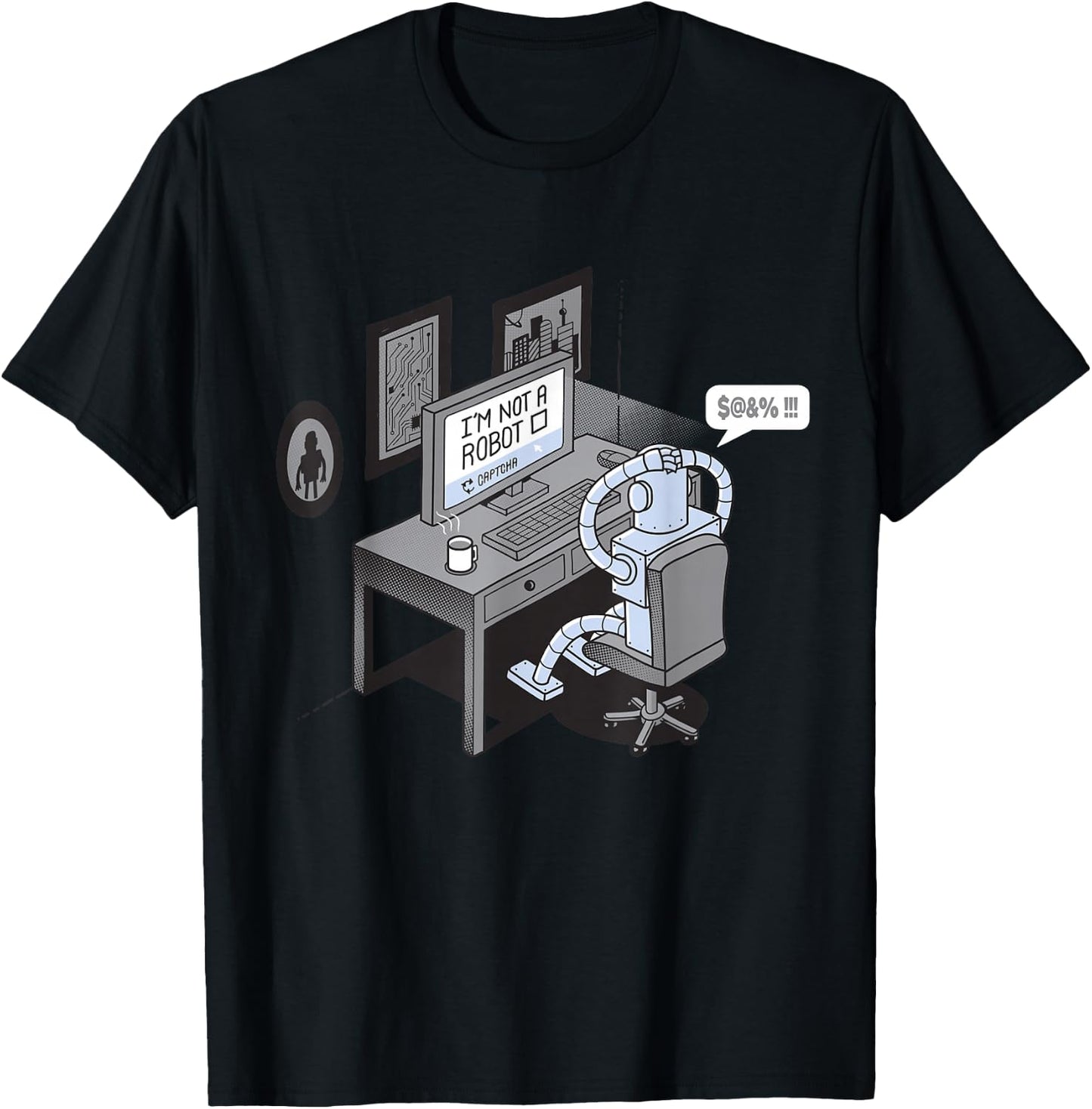 I'm Not a Robot | Funny Computer Pun T-Shirt - T-Shirt | Black