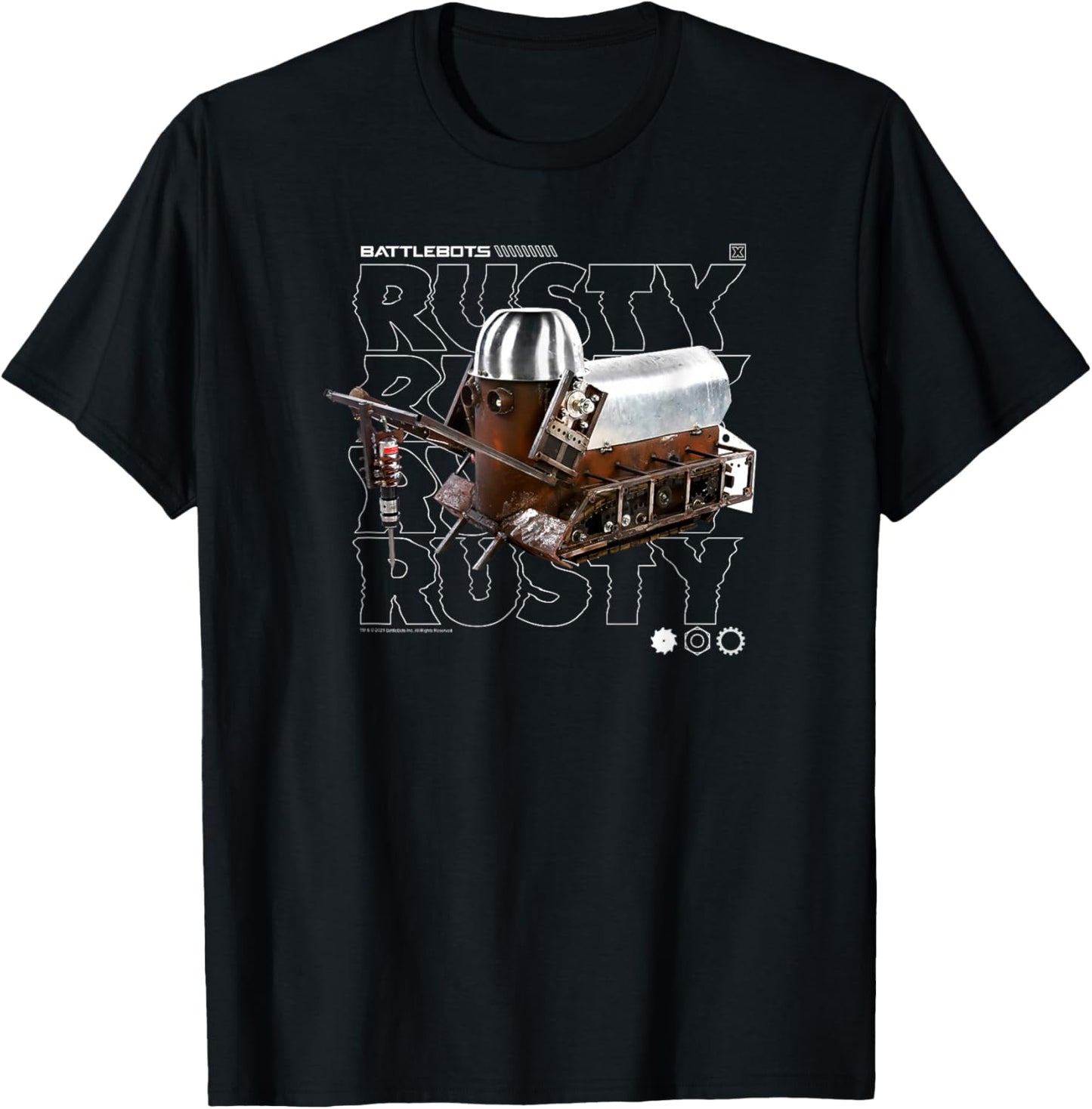 BattleBots Rusty Robot Text Stack T-Shirt - T-Shirt | Black