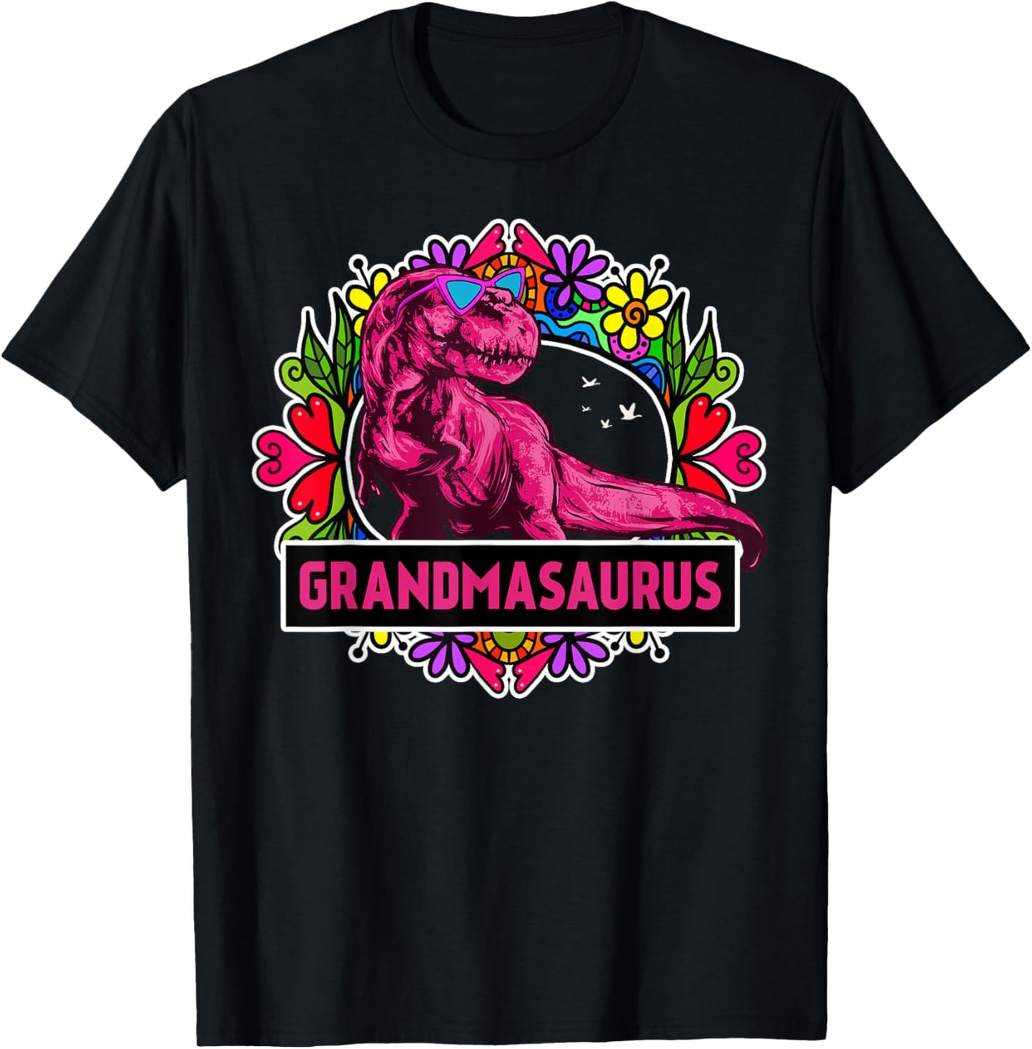 Funny Grandma Saurus - Grandmasaurus T-Shirt - T-Shirt | Black
