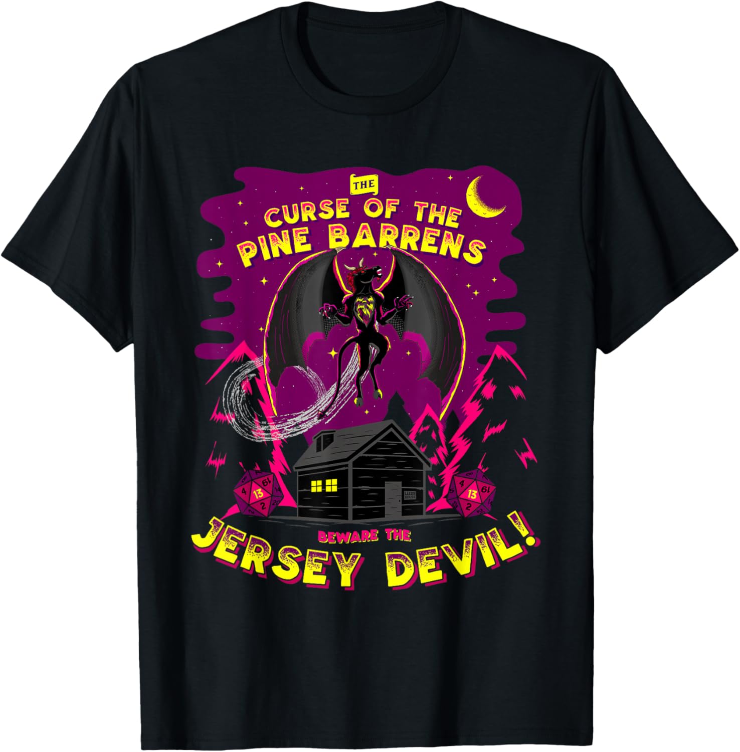 Epic Curse of the Jersey Devil Cryptids of New Jersey T-Shirt - T-Shirt | Black