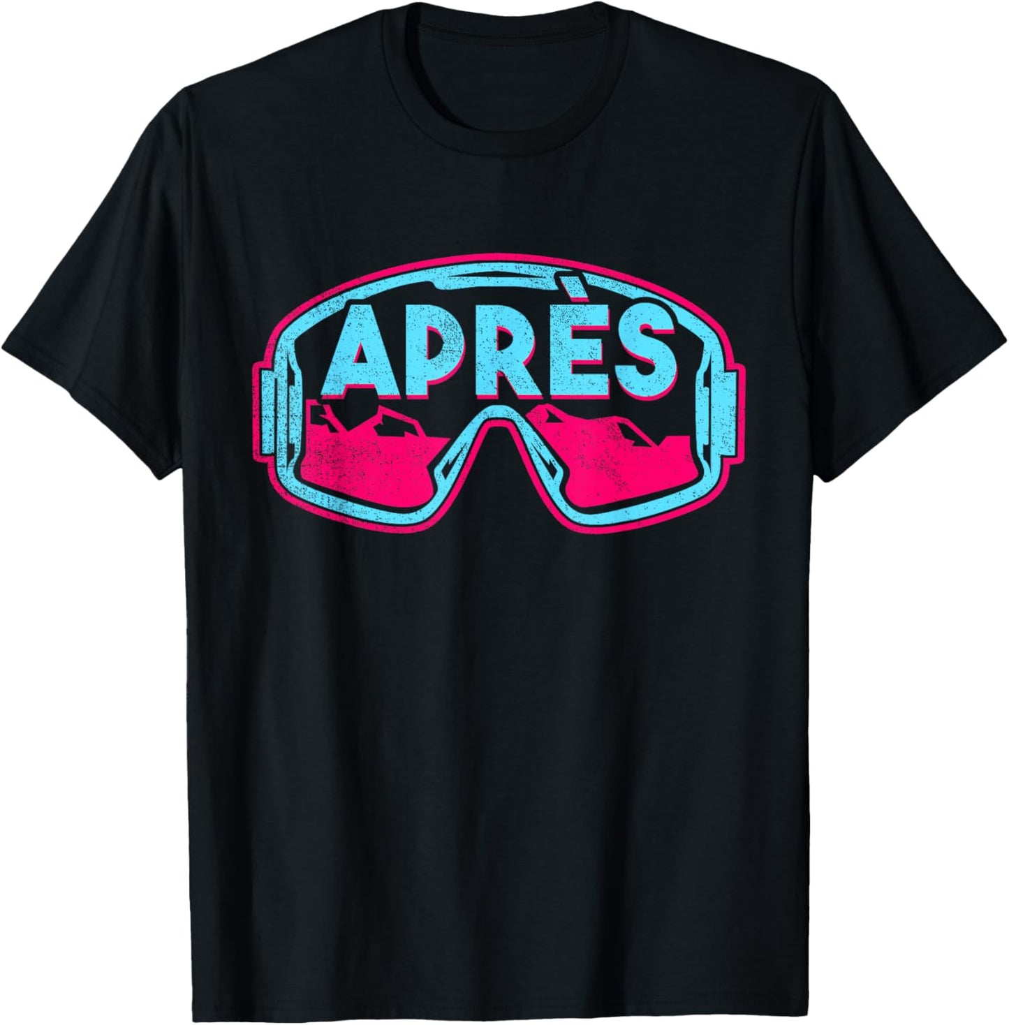 Après, Retro Ski Snowboard Vintage 80s 90s Skiing Outfit T-Shirt - T-Shirt | Black