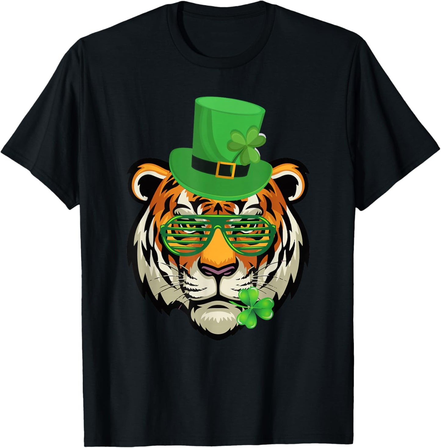 Tiger Leprechaun St Patricks Day T-Shirt - T-Shirt | Black