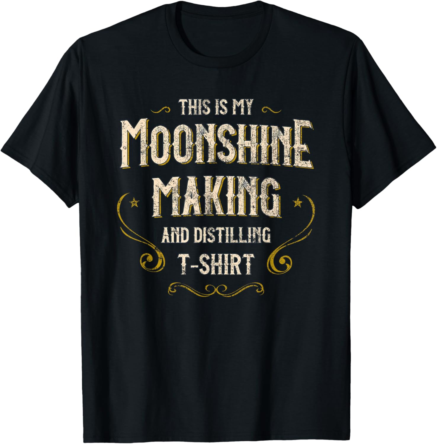 Vintage My Moonshine Making And Distilling Accessories T-Shirt - T-Shirt | Black