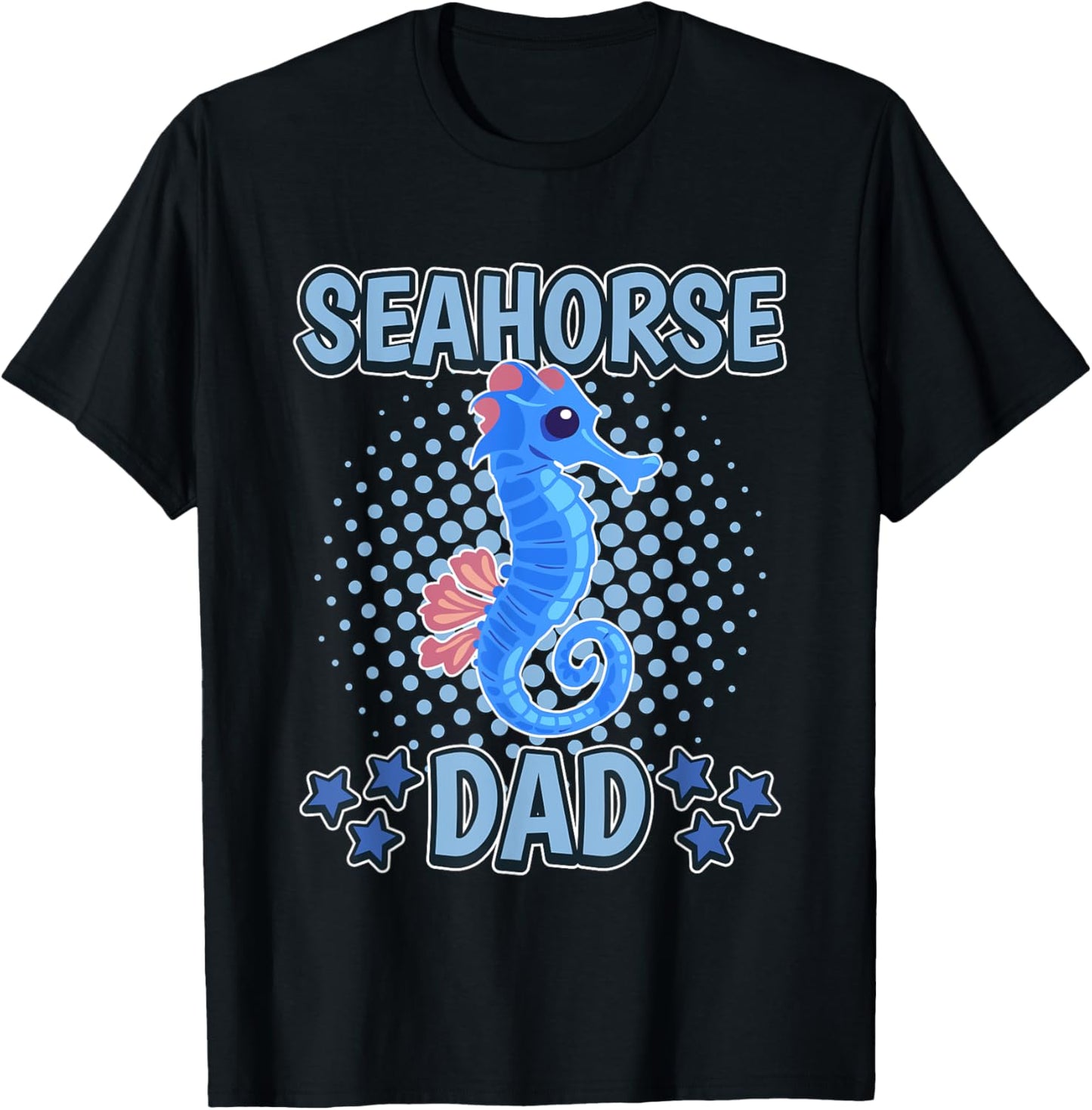 Seahorse Dad Daddy Father's Day Seahorse T-Shirt - T-Shirt | Black