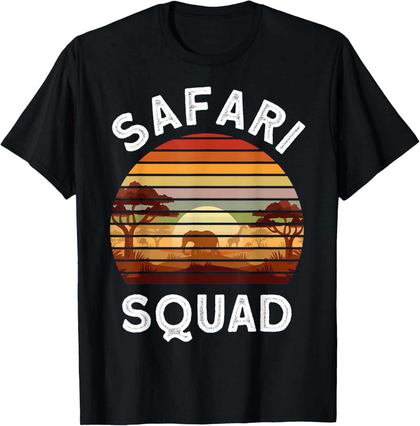 Safari Lovers Zoo Safari Squad Safari Birthday T-Shirt - T-Shirt | Black