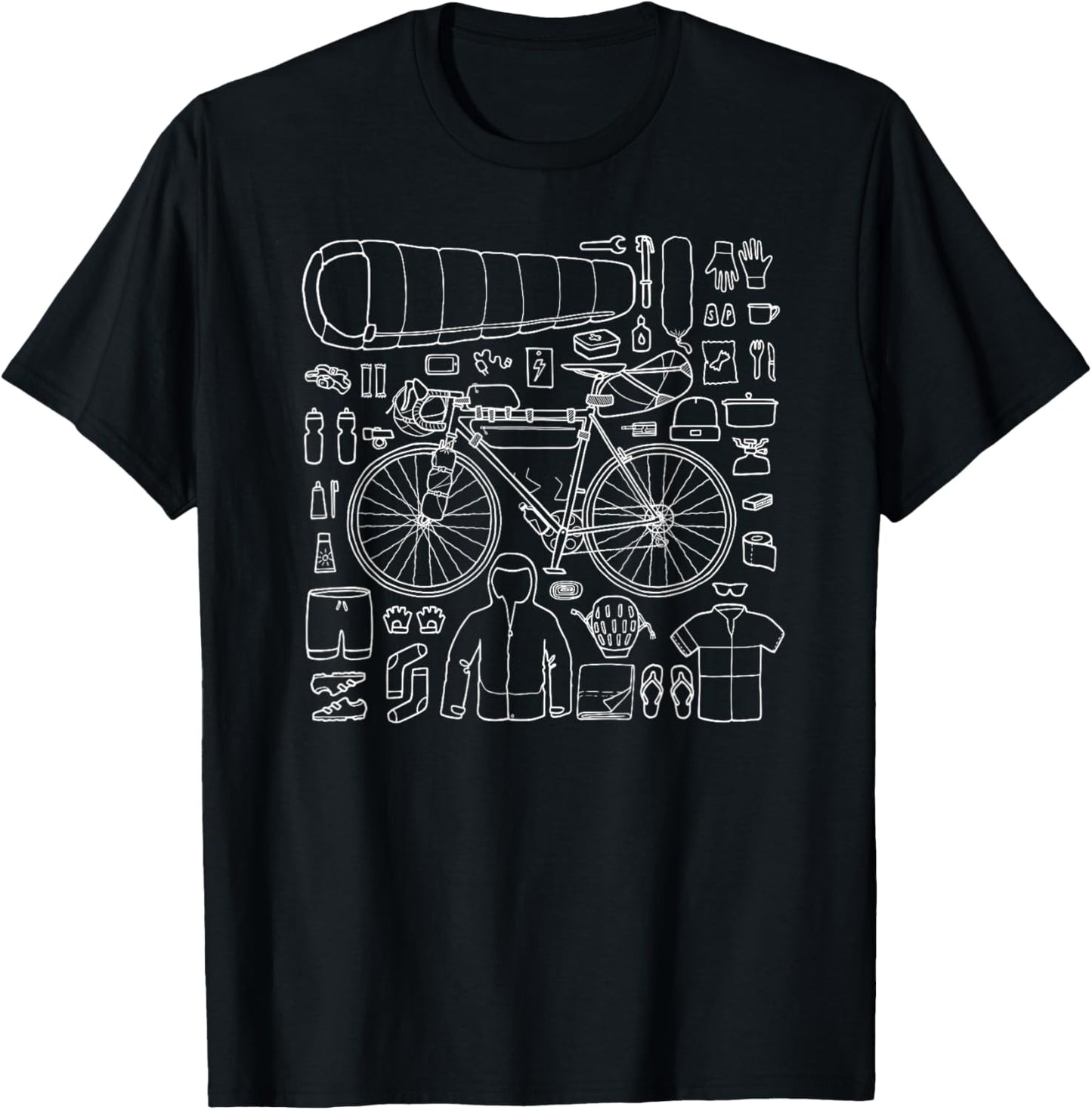 Pedal X Chain -Adults Cycling Adventure , Black, Small T-Shirt - T-Shirt | Black