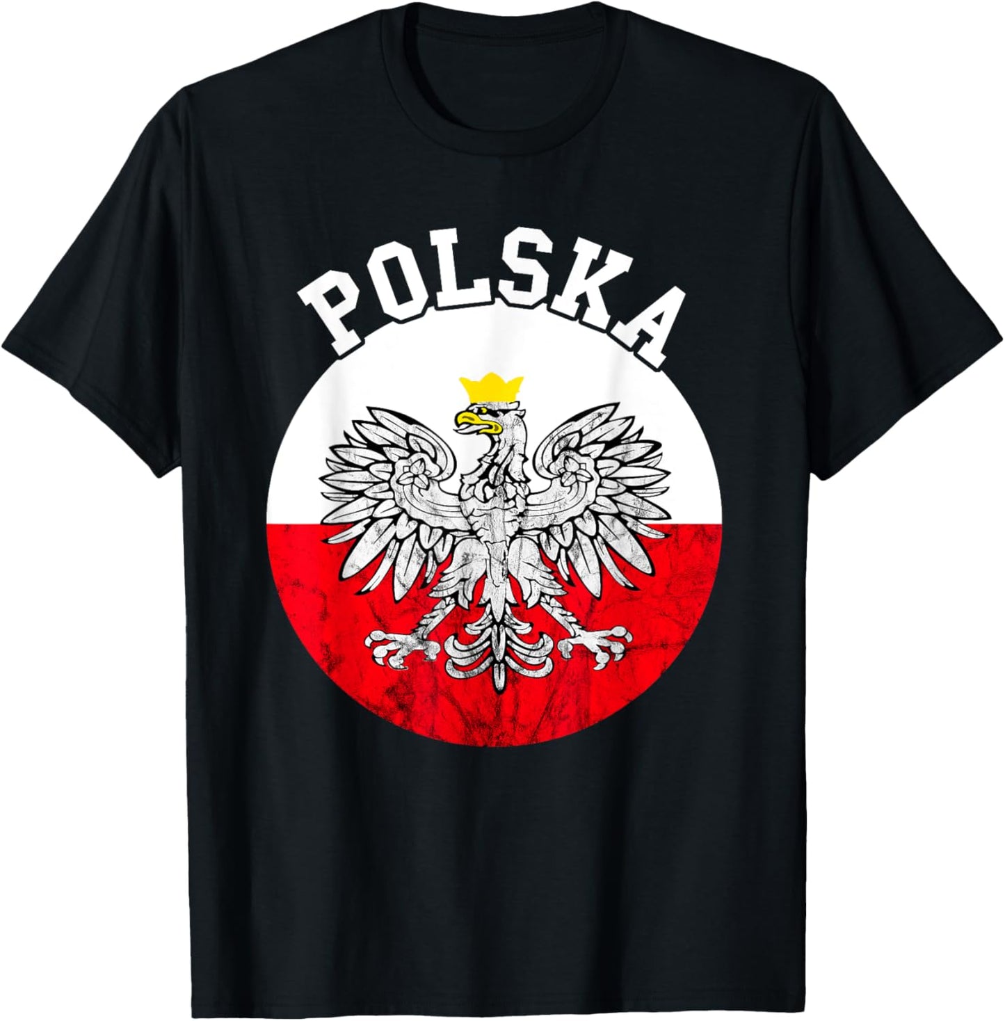 Poland Flag Polish Eagle Polish Pride Polska Polish Roots T-Shirt - T-Shirt | Black