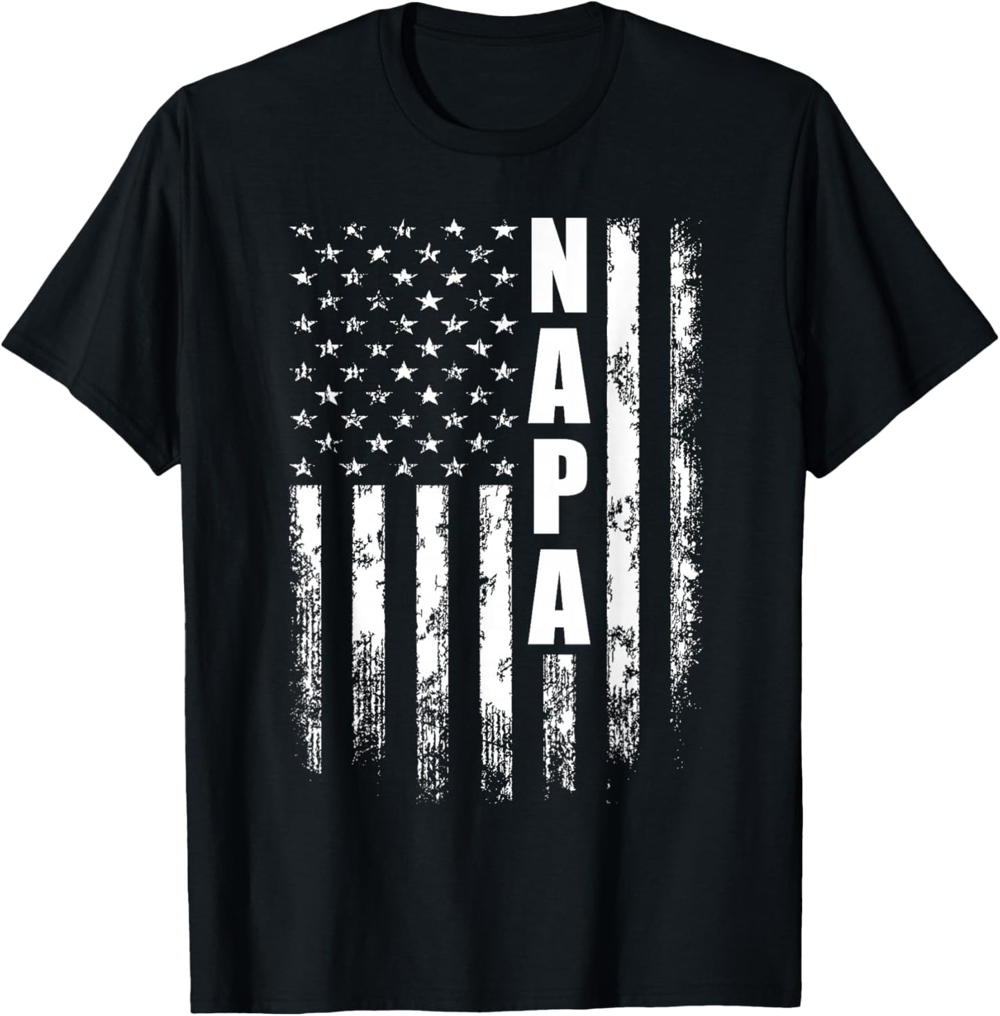Napa Father's Day American Flag 4th of July T-Shirt - T-Shirt | Black
