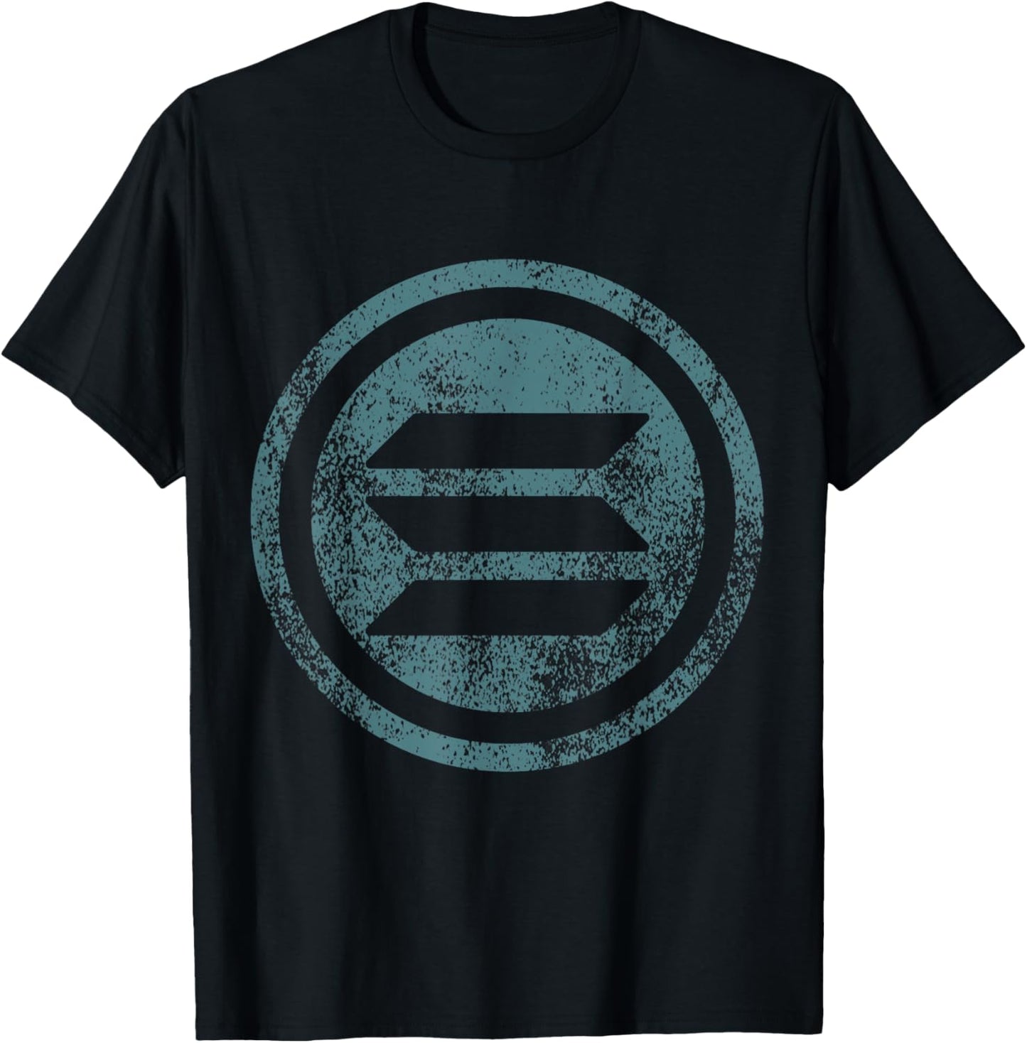 Vintage Solana SOL Logo Crypto Blockchain | Solana T-Shirt - T-Shirt | Black