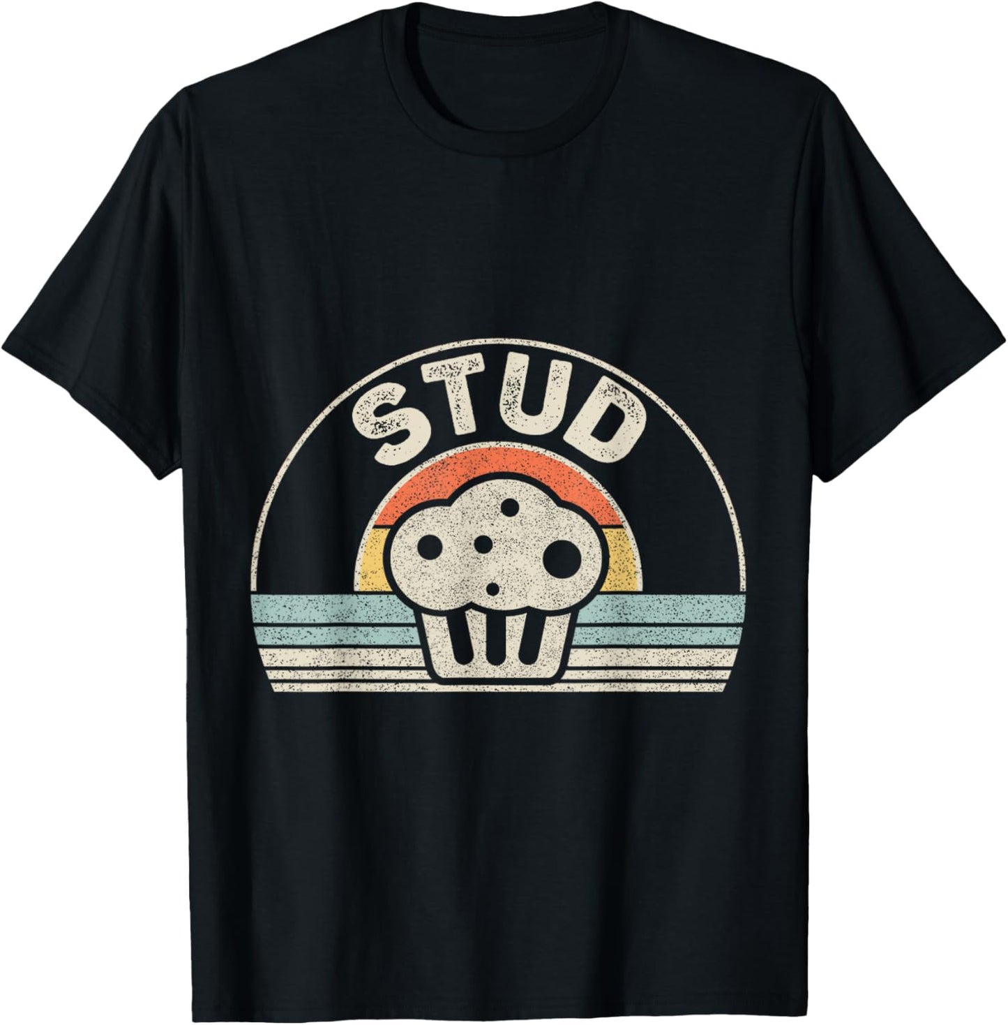 Catch Some Rays Vintage Retro Stud Muffin T-Shirt - T-Shirt | Black