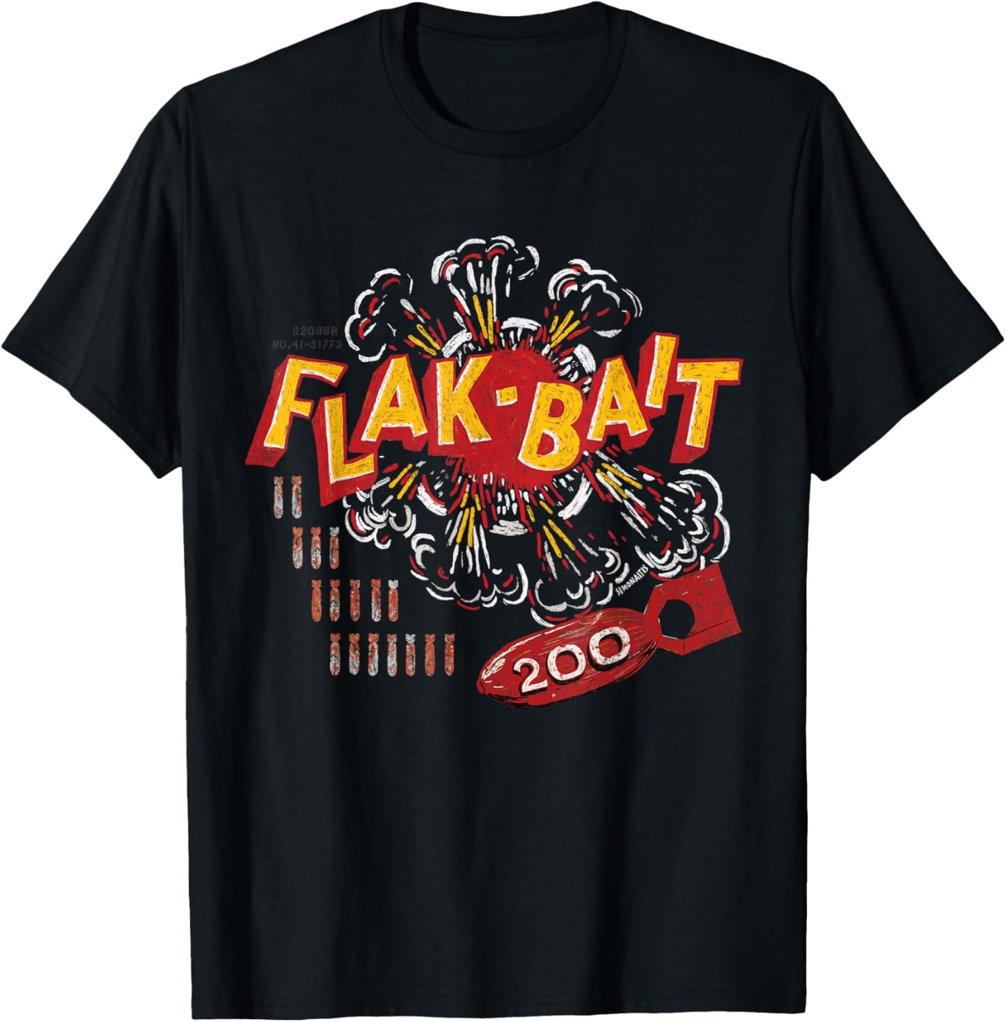 Flak-Bait | Martin B-26 Marauder WW2 Nose Art | Flak Bait T-Shirt - T-Shirt | Black