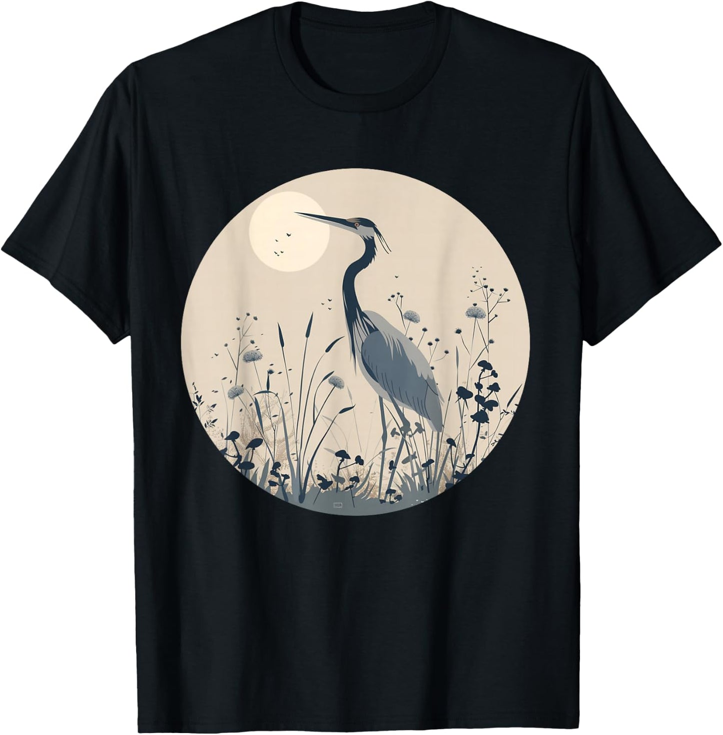 Nice Heron for Birds and Animals Lovers T-Shirt - T-Shirt | Black