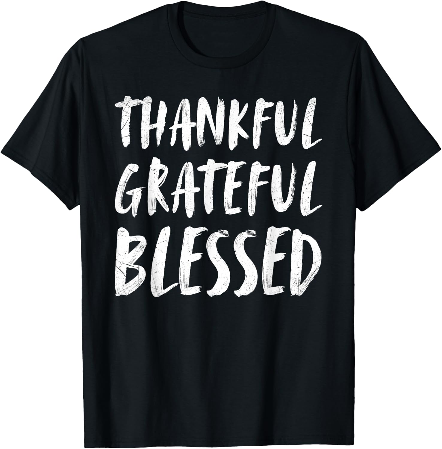 Retro Thankful Grateful Blessed Thanksgiving Men Women Kids T-Shirt - T-Shirt | Black