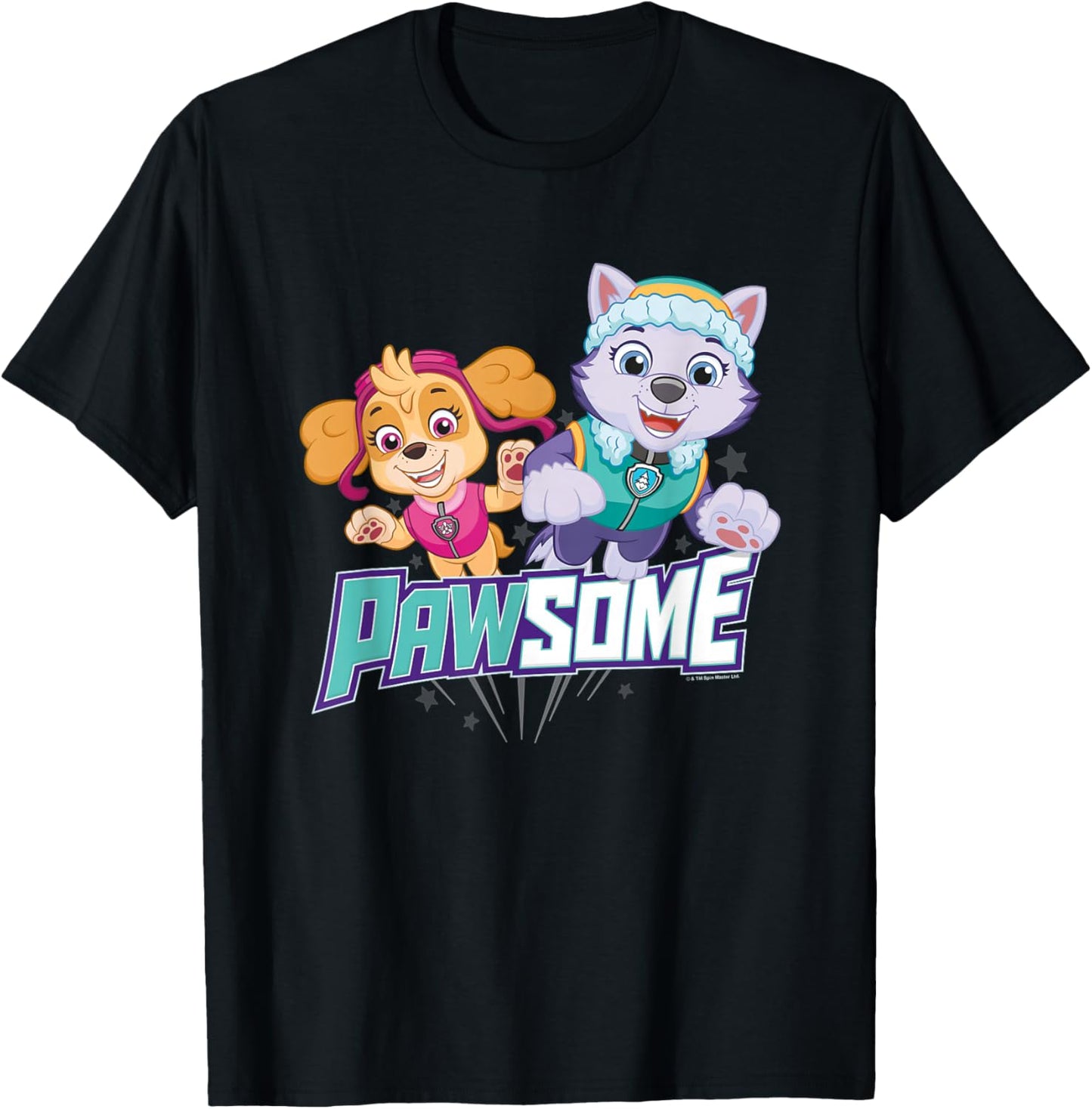 PAW Patrol Pawsome Skye & Everest T-Shirt - T-Shirt | Black
