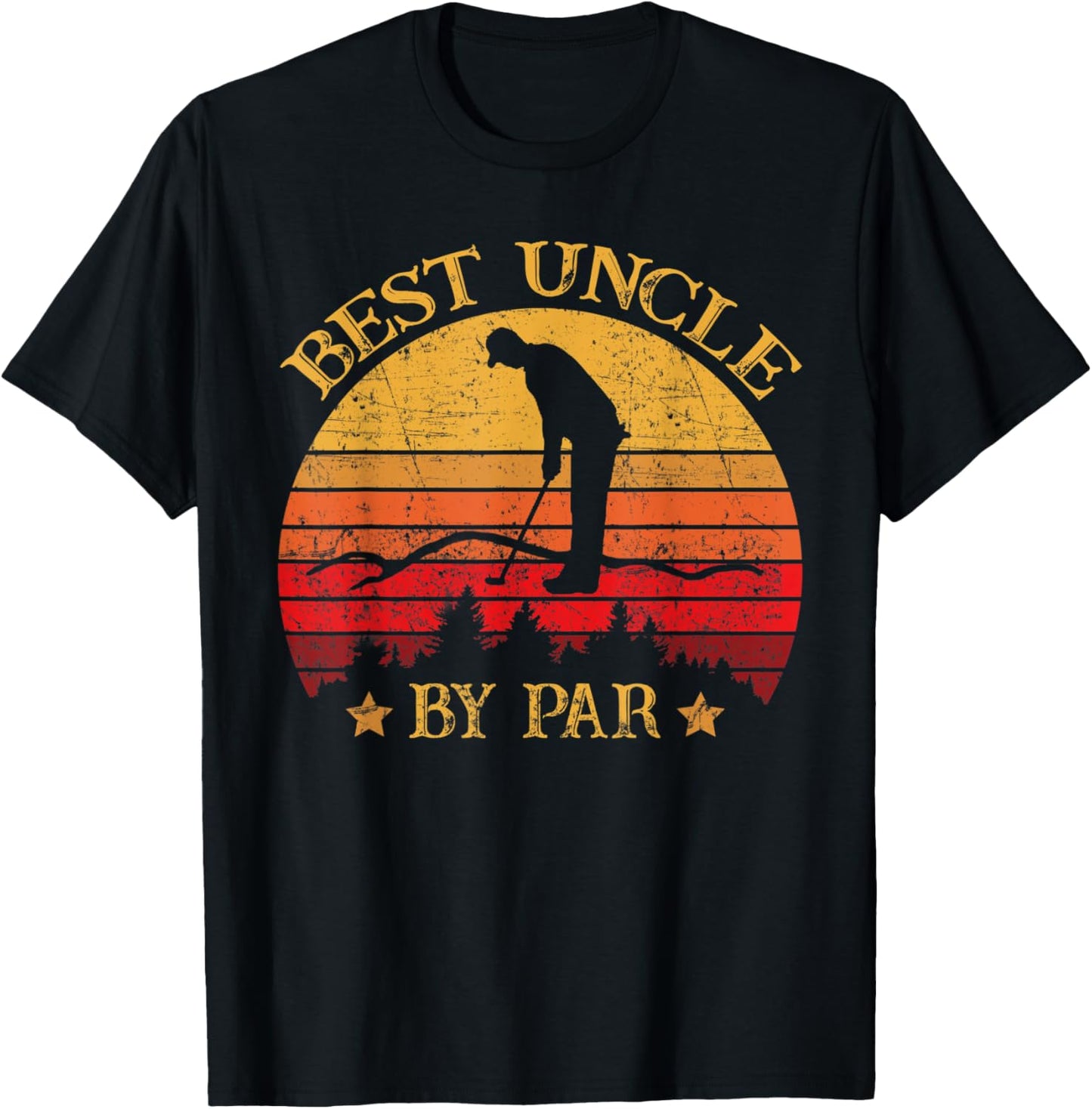 Best Uncle by Par Uncle Golf Funny T-Shirt - T-Shirt | Black