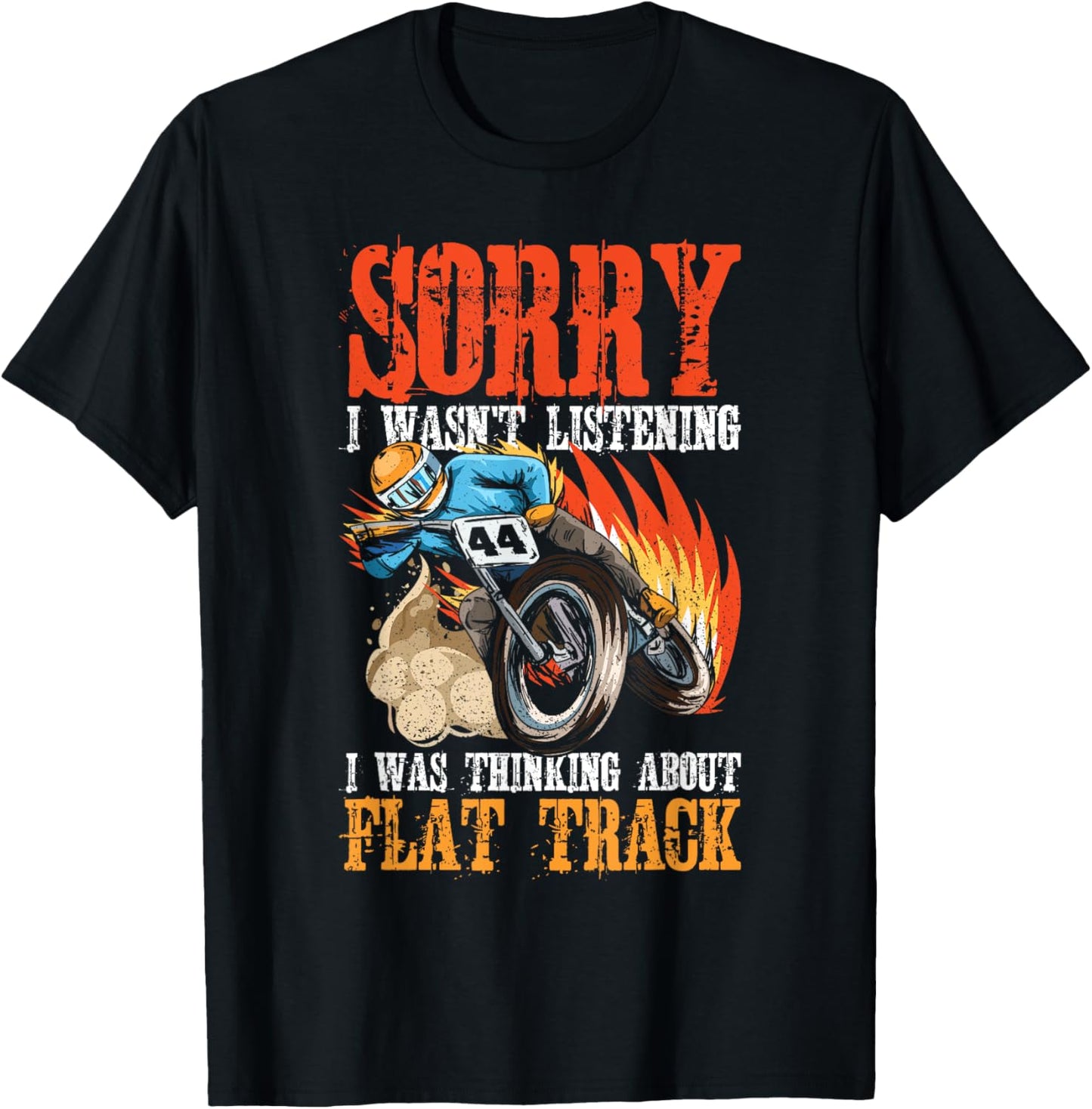 Flat Track Racing Motorcycle Design for a Flat Track Rider T-Shirt - T-Shirt | Black
