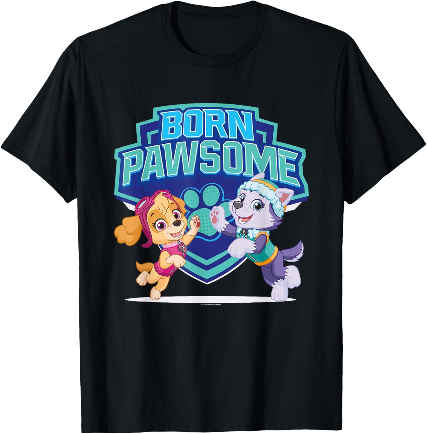 PAW Patrol Born Pawsome Skye & Everest T-Shirt - T-Shirt | Black