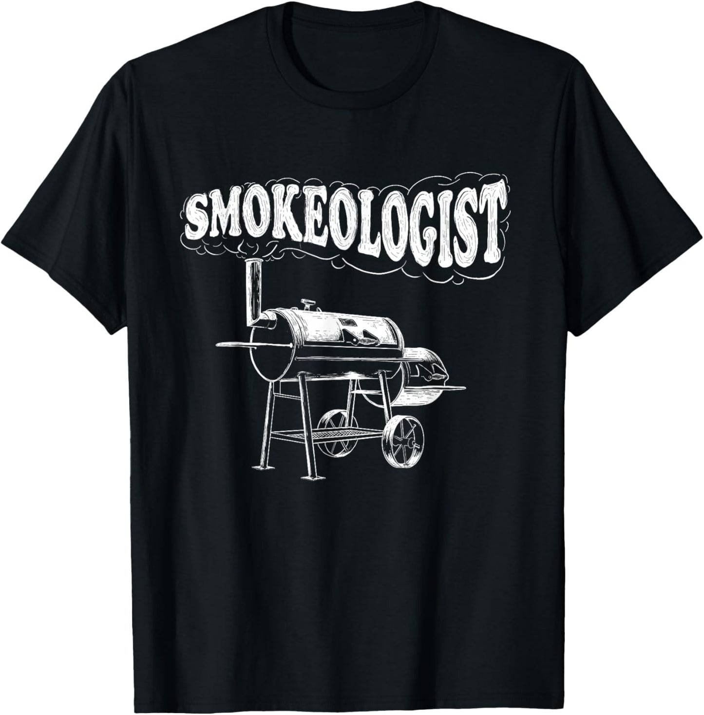 Smokeologist - Funny Pitmaster BBQ Smoker Grilling T-Shirt - T-Shirt | Black