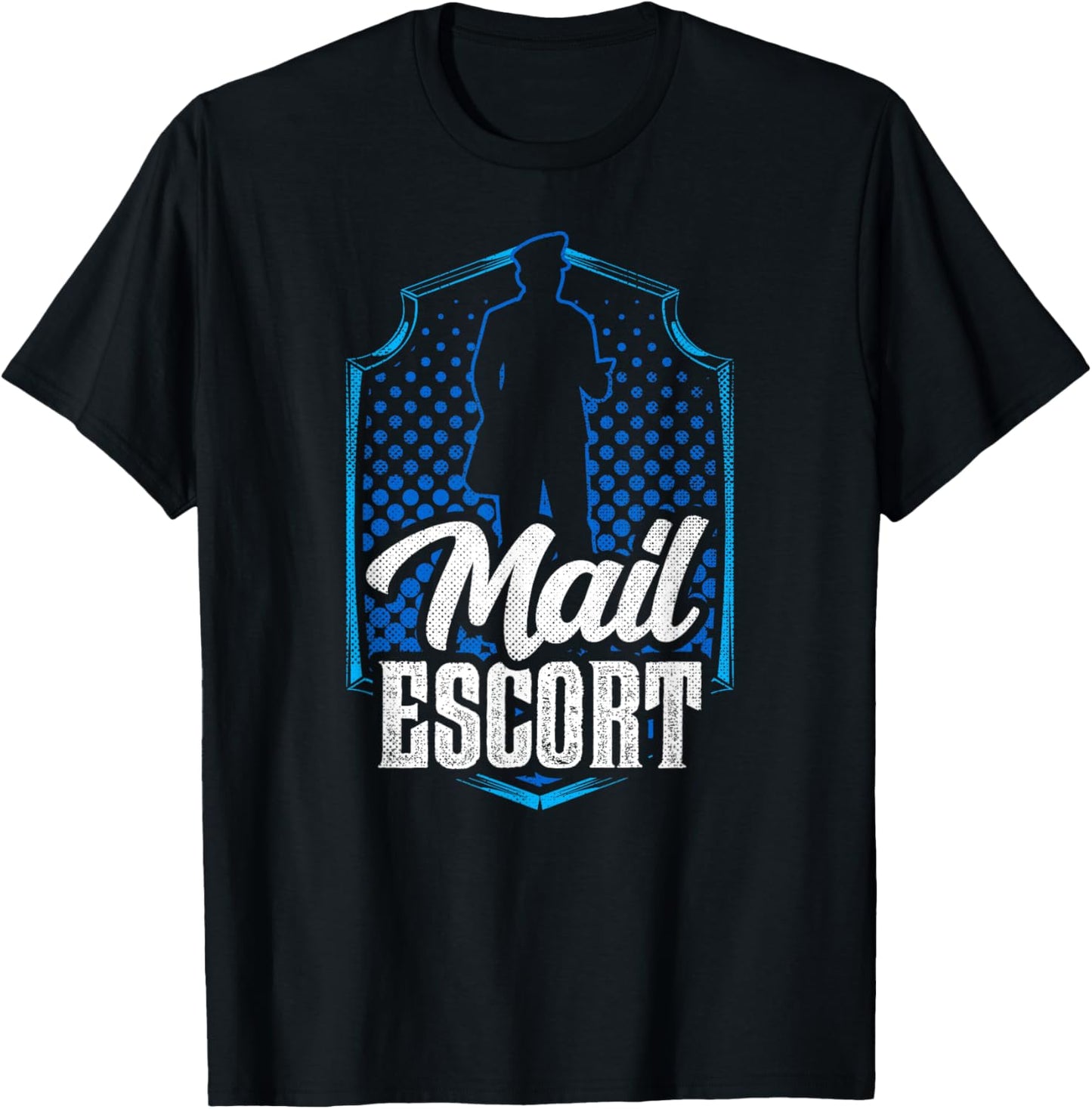 Mail Escort Postal Worker Mailman Courier Postman T-Shirt - T-Shirt | Black