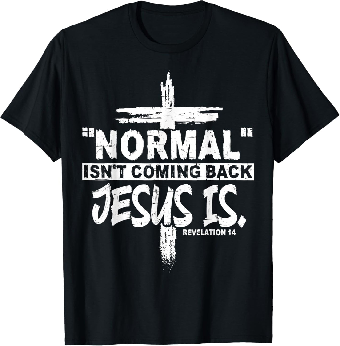 Normal Isn't Coming Back But Jesus Is Revelation 14 Costume T-Shirt - T-Shirt | Black