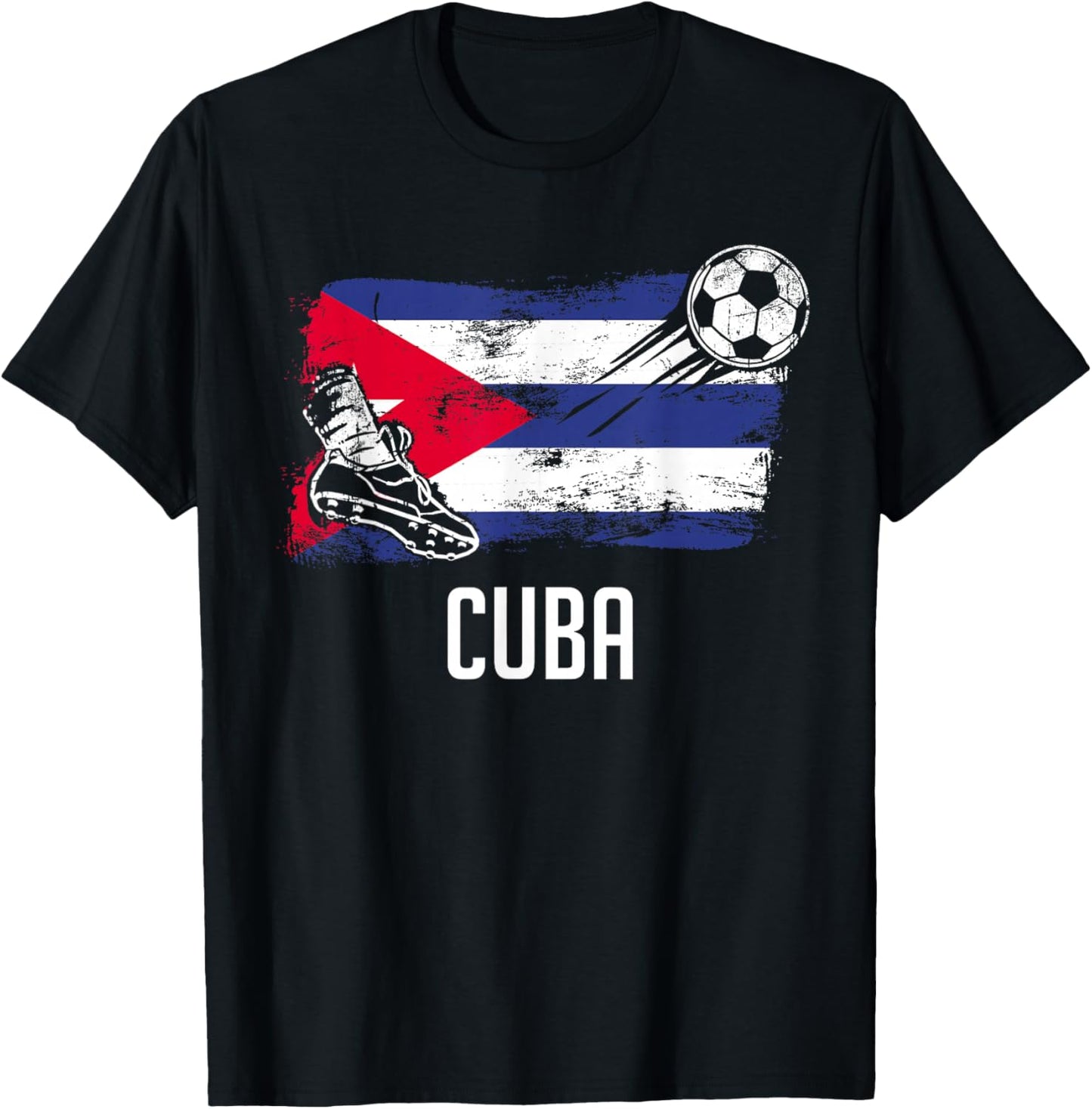Cuba Flag Jersey Cuban Soccer Team Cuban T-Shirt - T-Shirt | Black