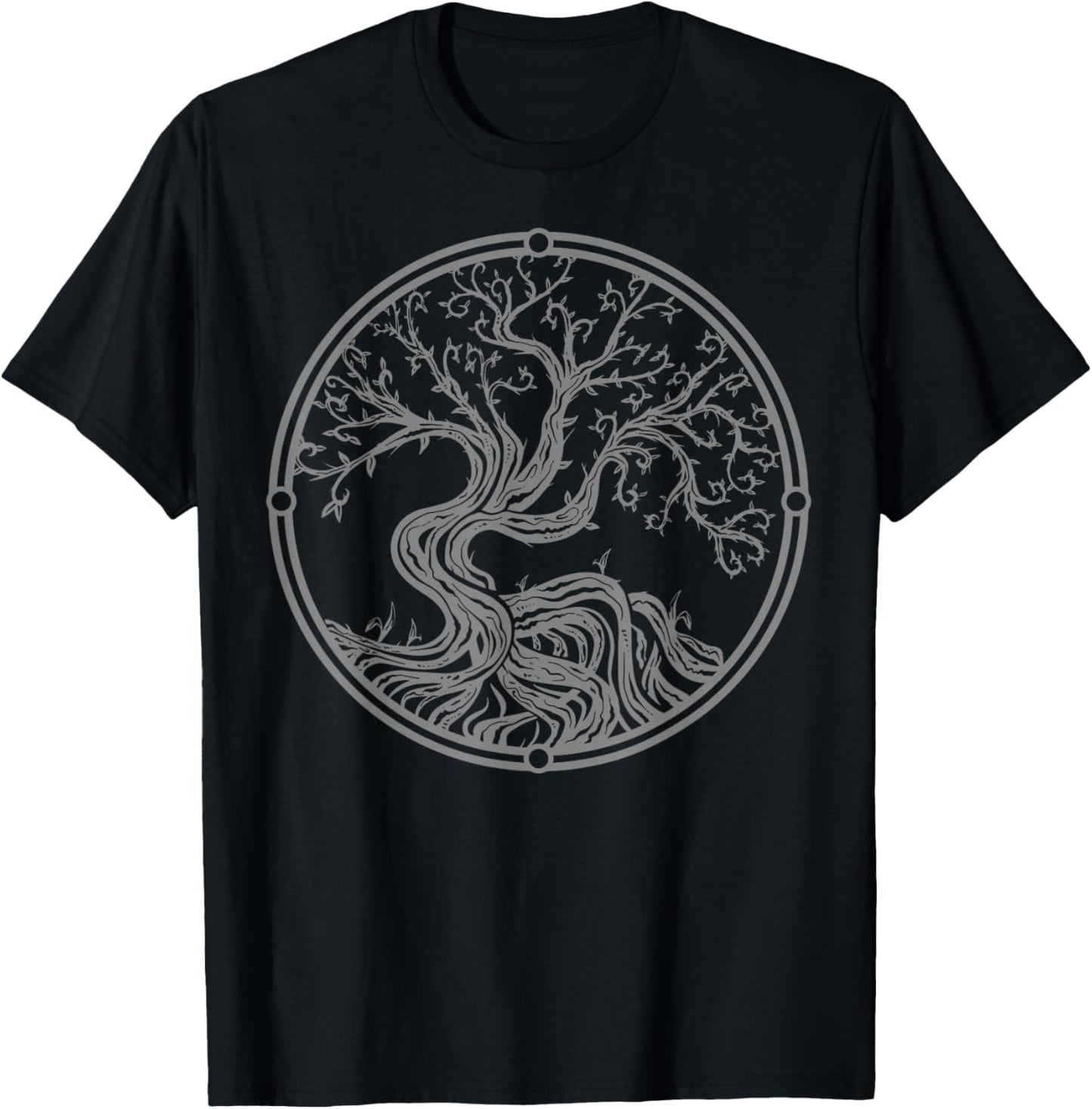 Tree Yggdrasil Viking Celtic Norse Life Symbol T-Shirt - T-Shirt | Black