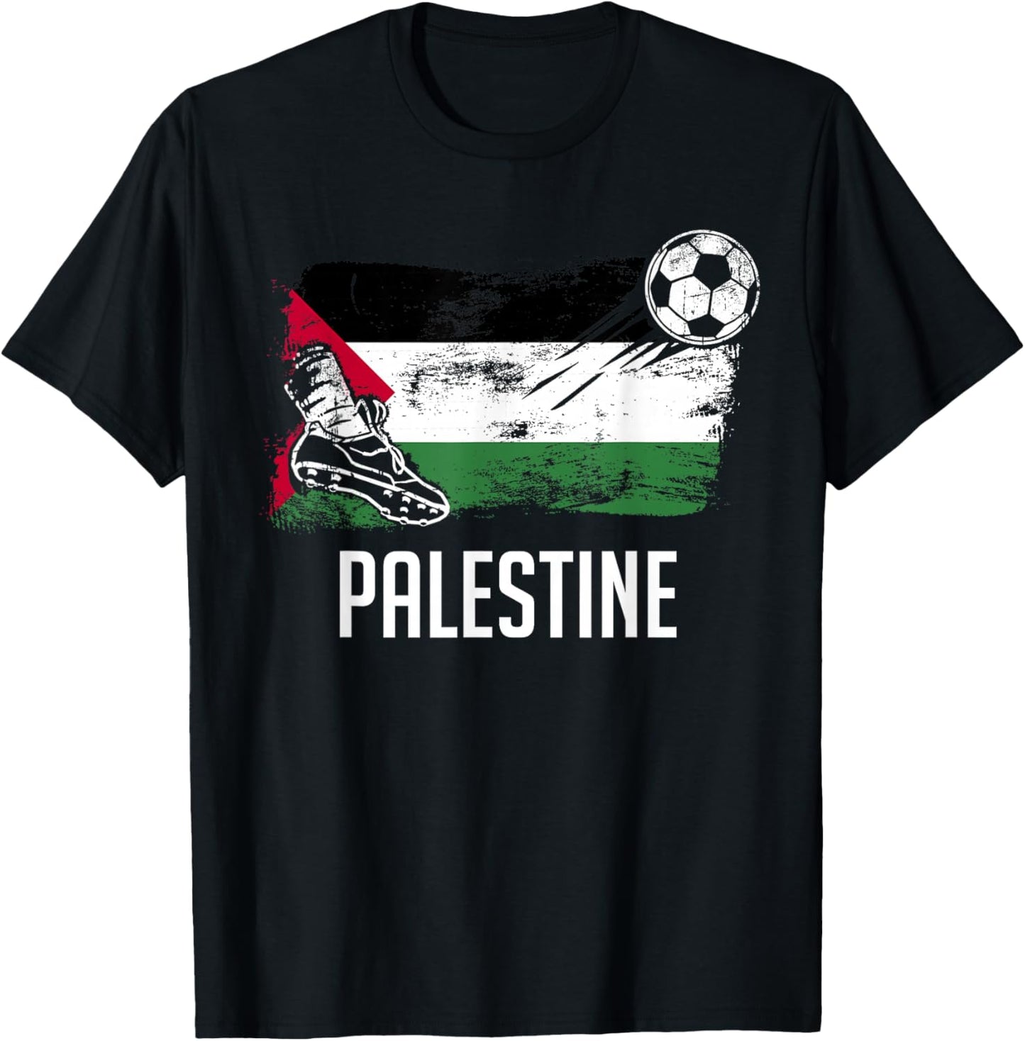 Palestine Flag Jersey Palestine Soccer Team Palestine T-Shirt - T-Shirt | Black