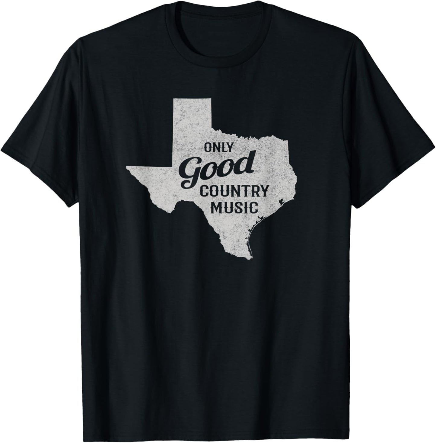 Only Good Country Music Texas T-Shirt - T-Shirt | Black