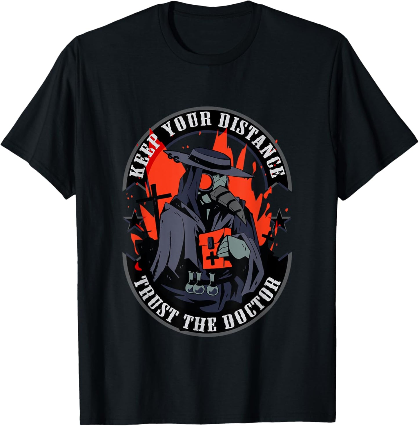 Keep your distance - trust the doctor T-Shirt - T-Shirt | Black