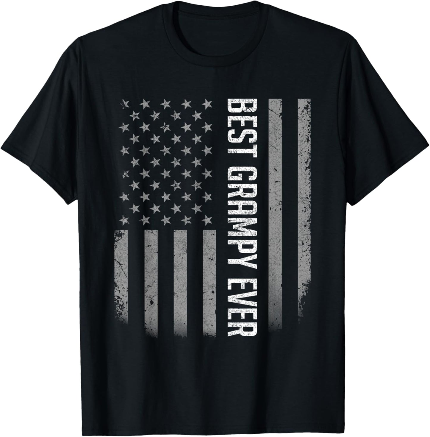 Best Grampy Ever American Flag Shirt Gifts for Father's Day T-Shirt - T-Shirt | Black