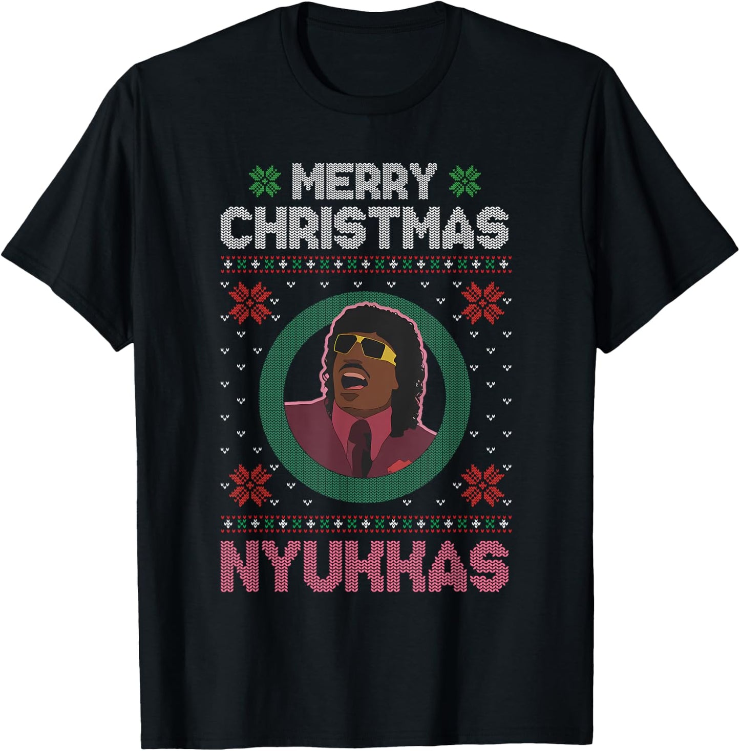 Merry Christmas Nyukkas Funny Christmas Apparel T-Shirt - T-Shirt | Black