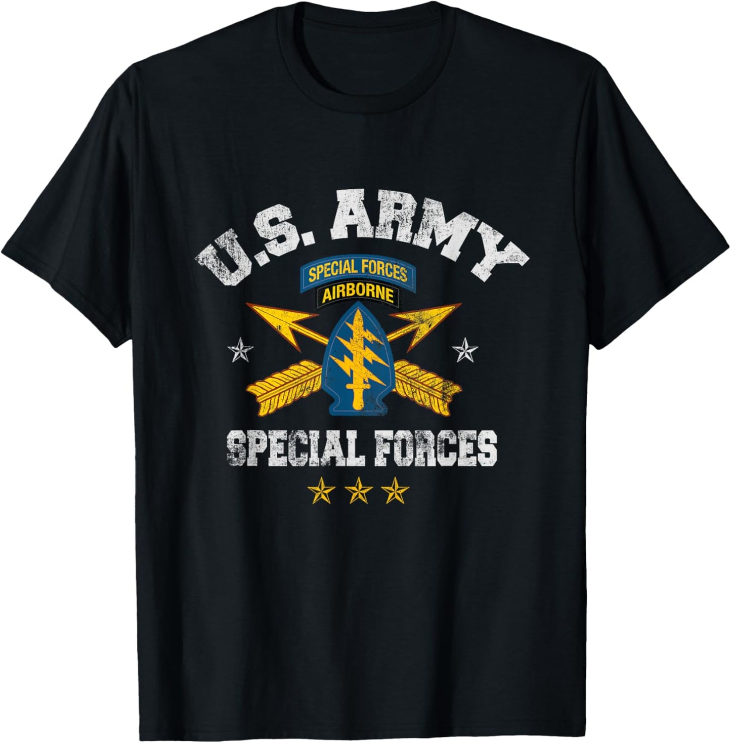 US Special Forces Group Airborne Veteran SFG 4th of July Men T-Shirt - T-Shirt | Black