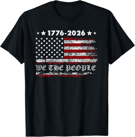 250 Years America Anniversary 250th Independence Day Freedom T-Shirt - T-Shirt | Black