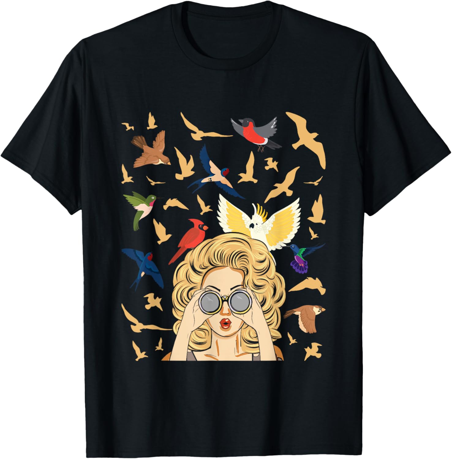Bird Lover Birding Bird Watching Birder Bird Watcher T-Shirt - T-Shirt | Black