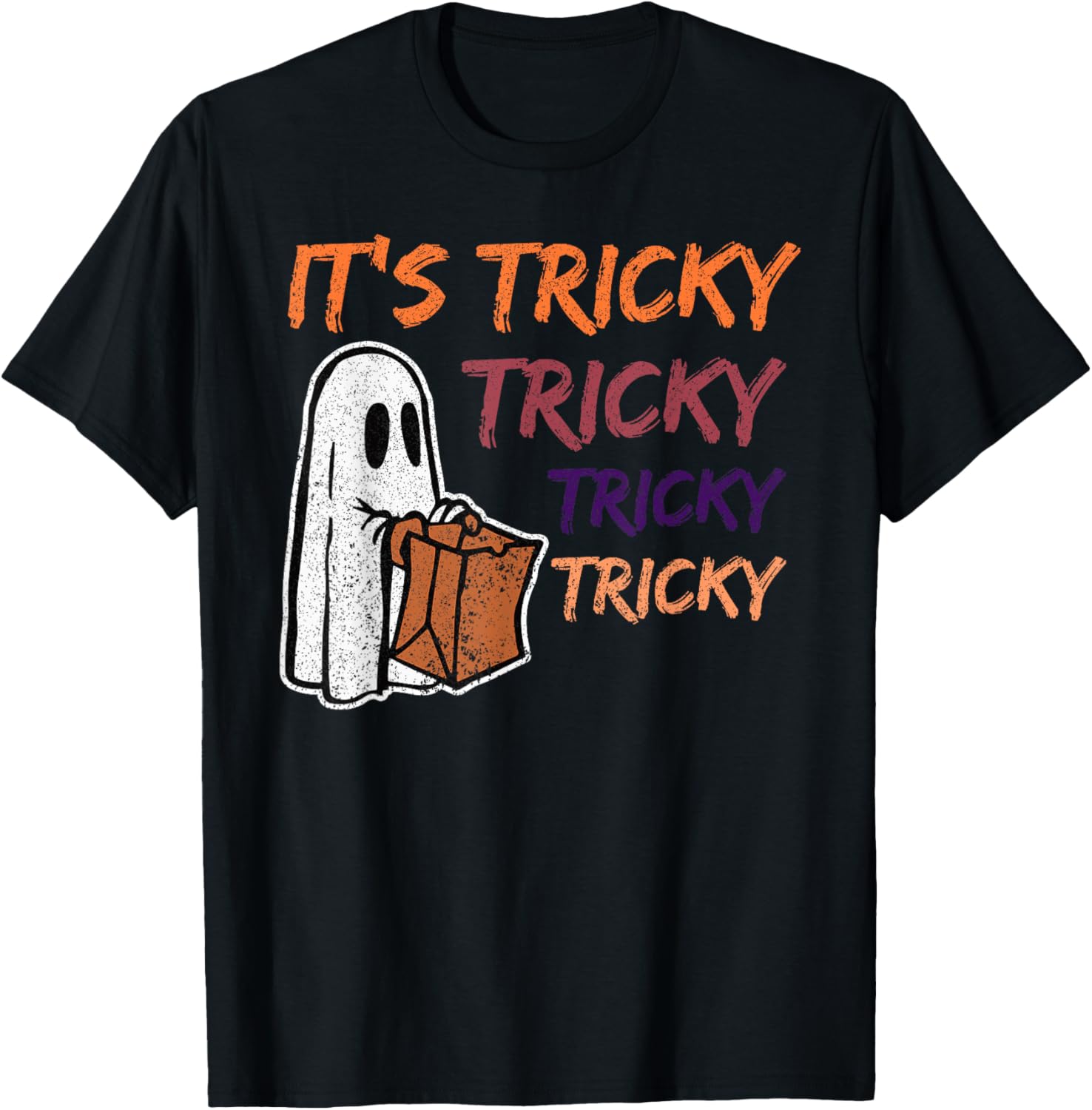 Funny Halloween Boo for Kids: It's Tricky Tricky Tricky T-Shirt - T-Shirt | Black