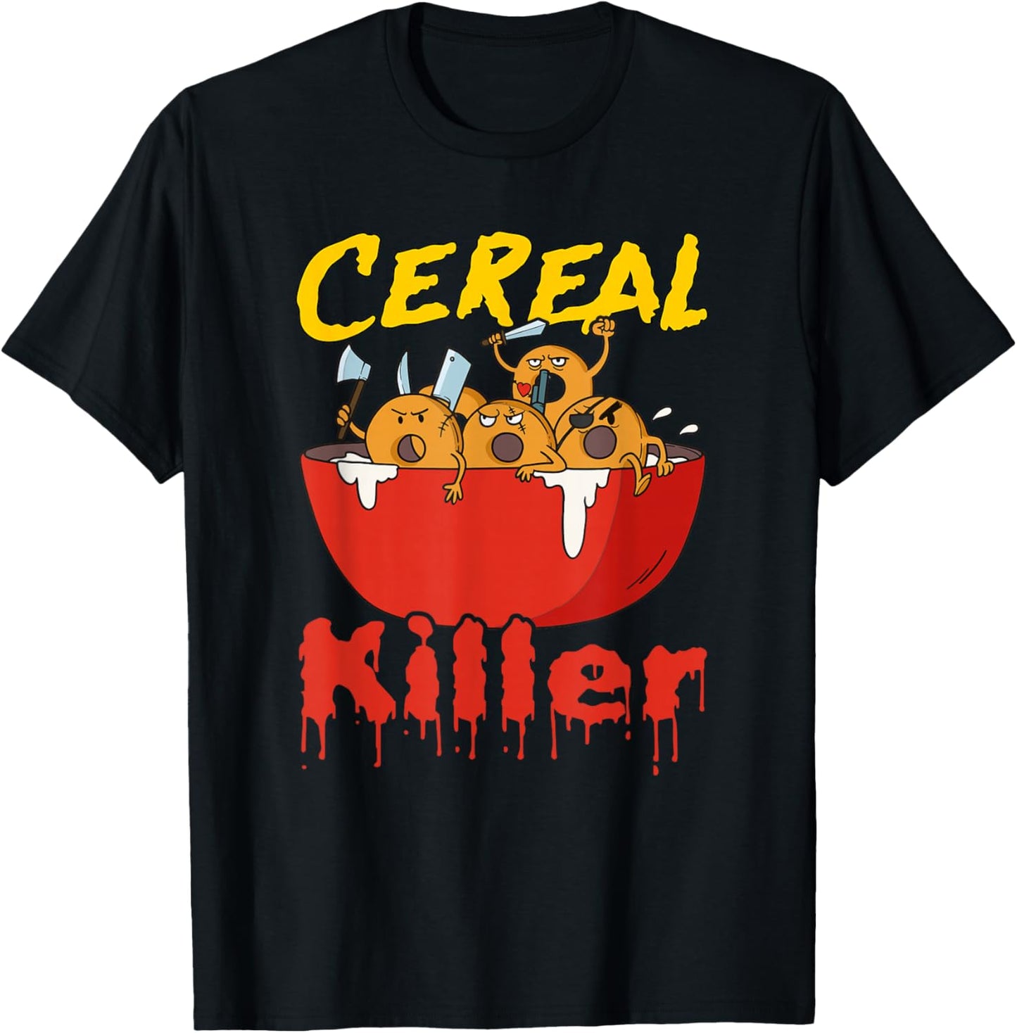 Serial Killer Parody Cereal Killer T-Shirt - T-Shirt | Black