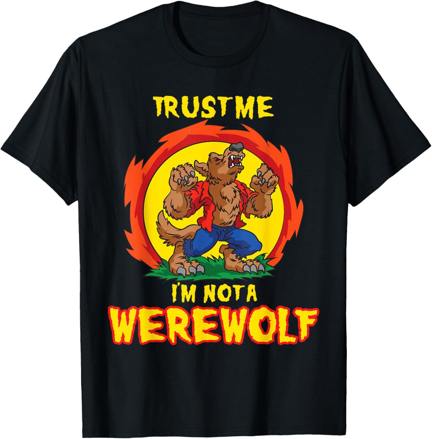 Trust Me I'am Not A Werewolf - Were Wolf Howling For Kids T-Shirt - T-Shirt | Black