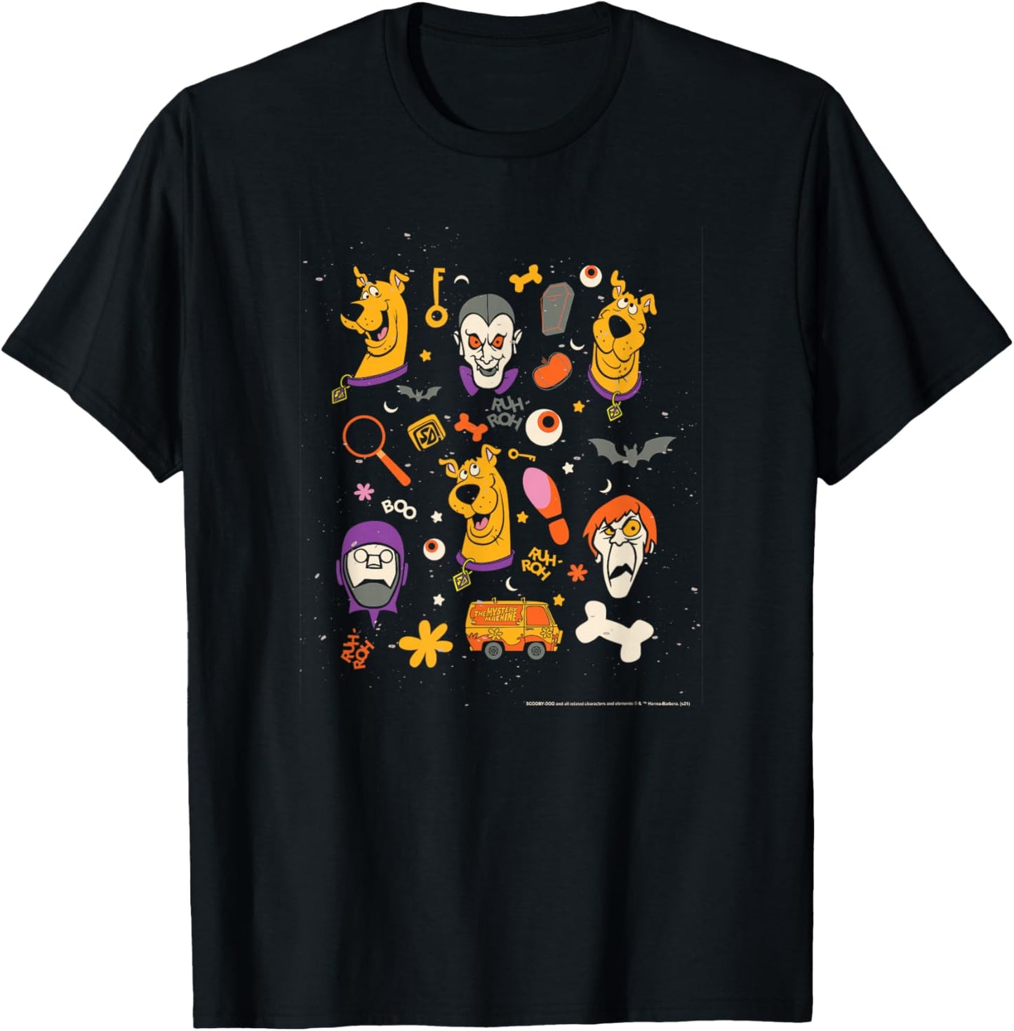 Scooby-Doo Halloween Monster Icons T-Shirt - T-Shirt | Black