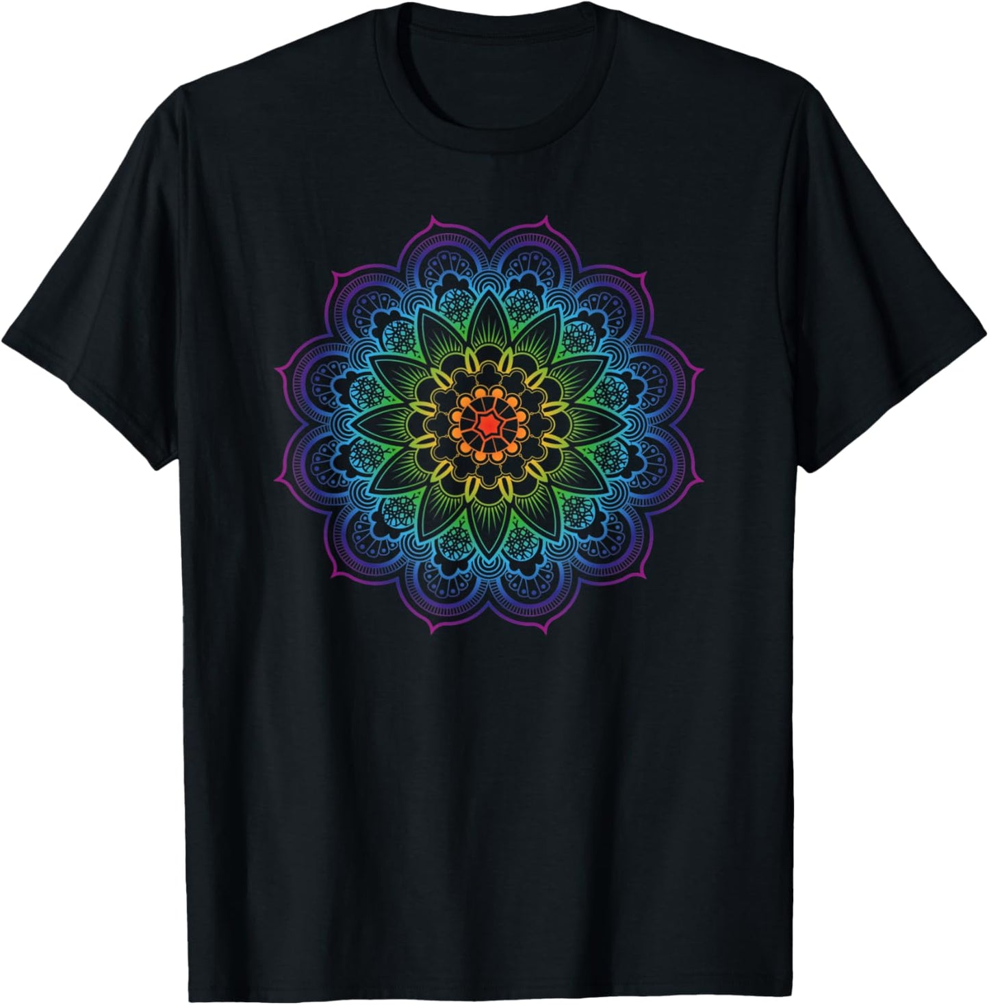 Qi Gong Chi Gong Yoga Mandala T-Shirt - T-Shirt | Black