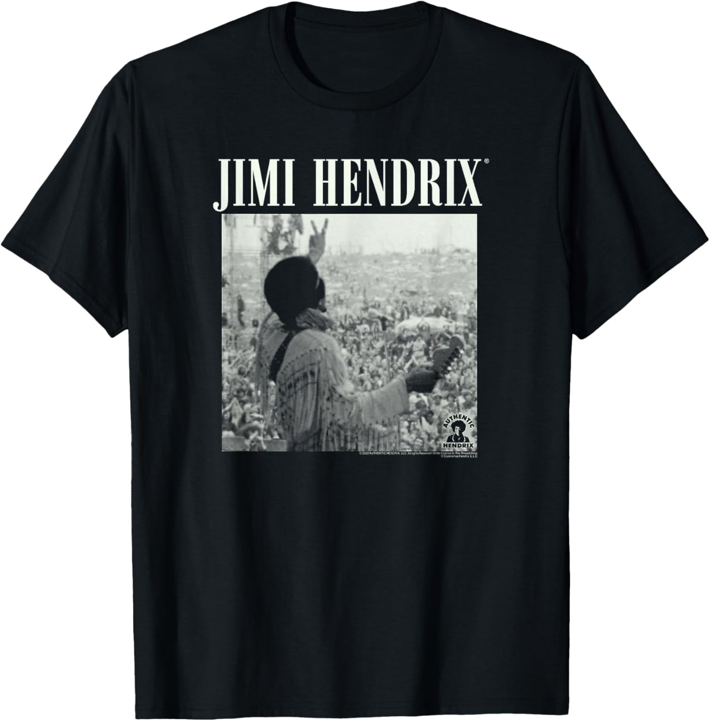 Jimi Hendrix Live at Woodstock T-Shirt - T-Shirt | Black